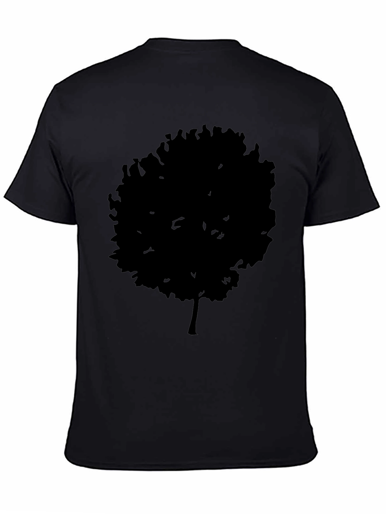 Silhouette Tree Black Graphic Tee - Modern Casual Style