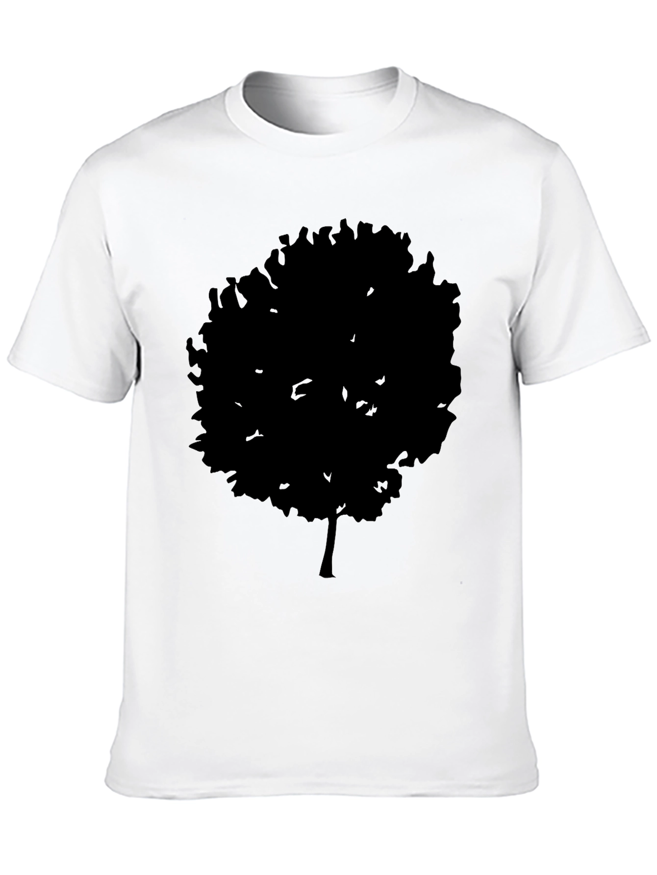 Silhouette Tree Black Graphic Tee - Modern Casual Style