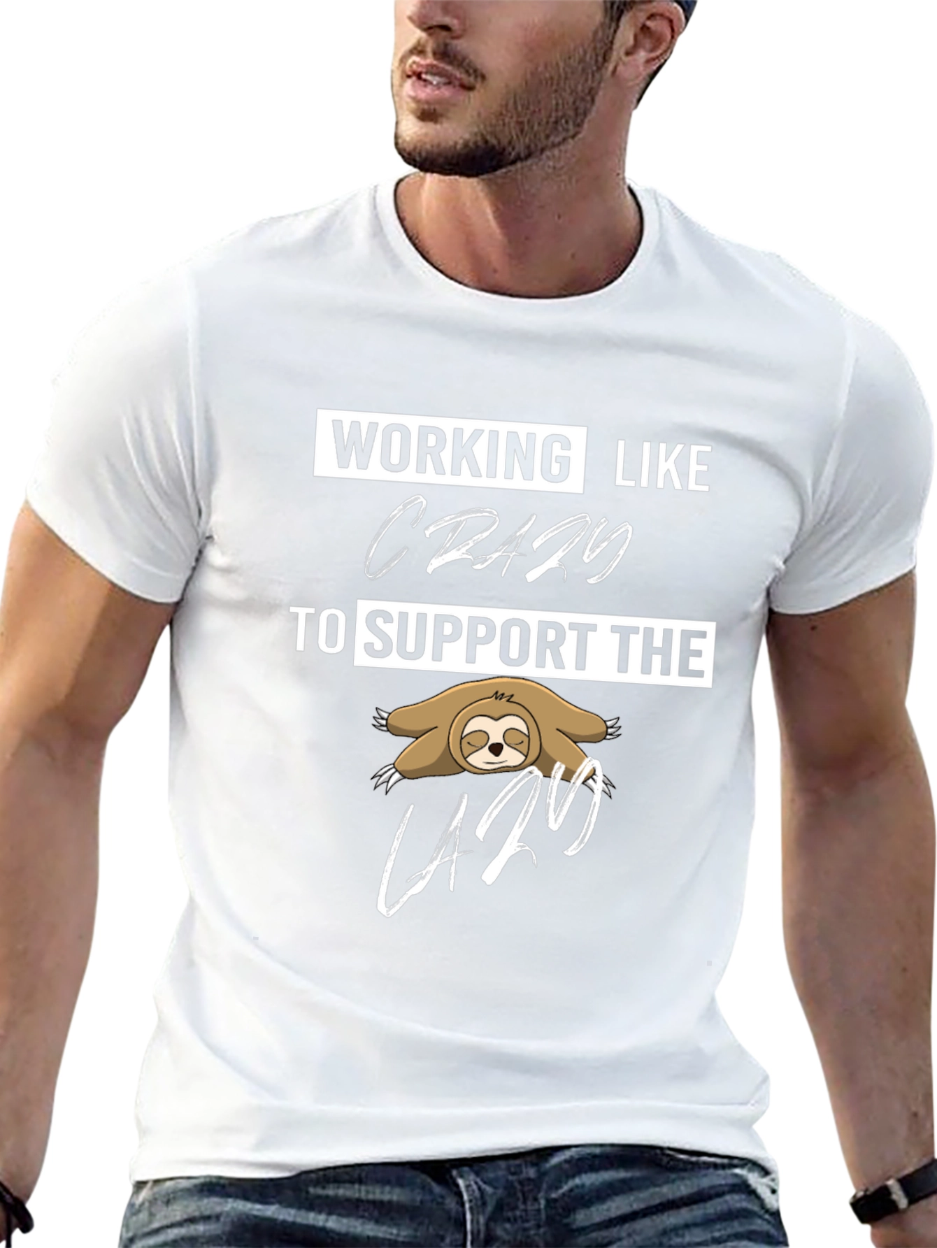 Working Like Crazy Sloth Graphic Tee