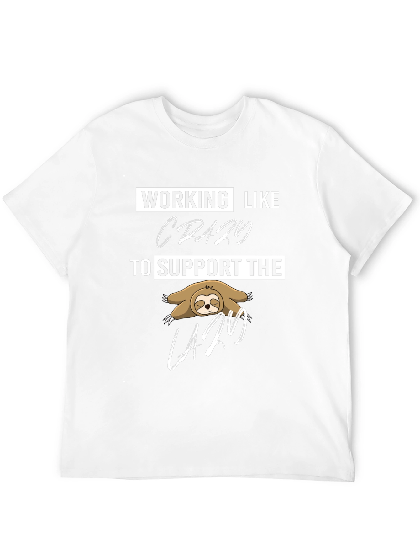 Working Like Crazy Sloth Graphic Tee