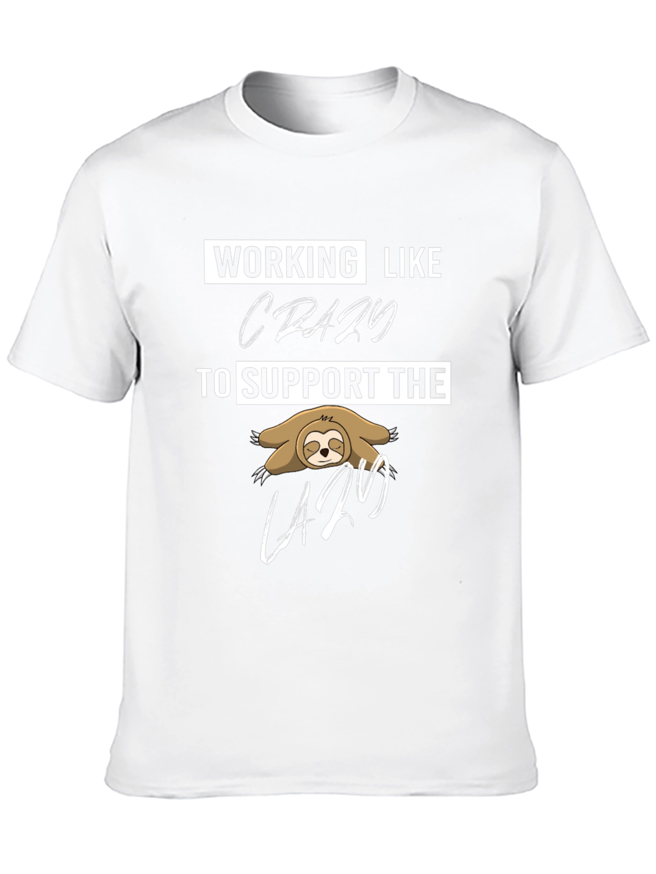 Working Like Crazy Sloth Graphic Tee