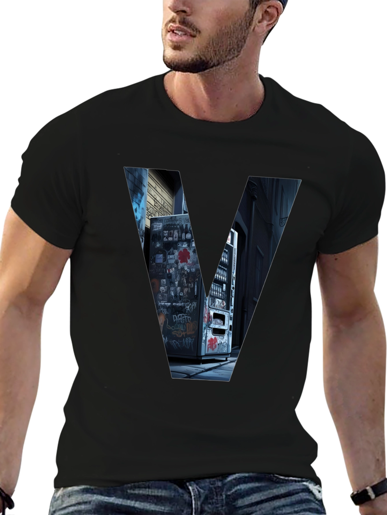 Urban V Tee - Graffiti Alley Vending Machine Design