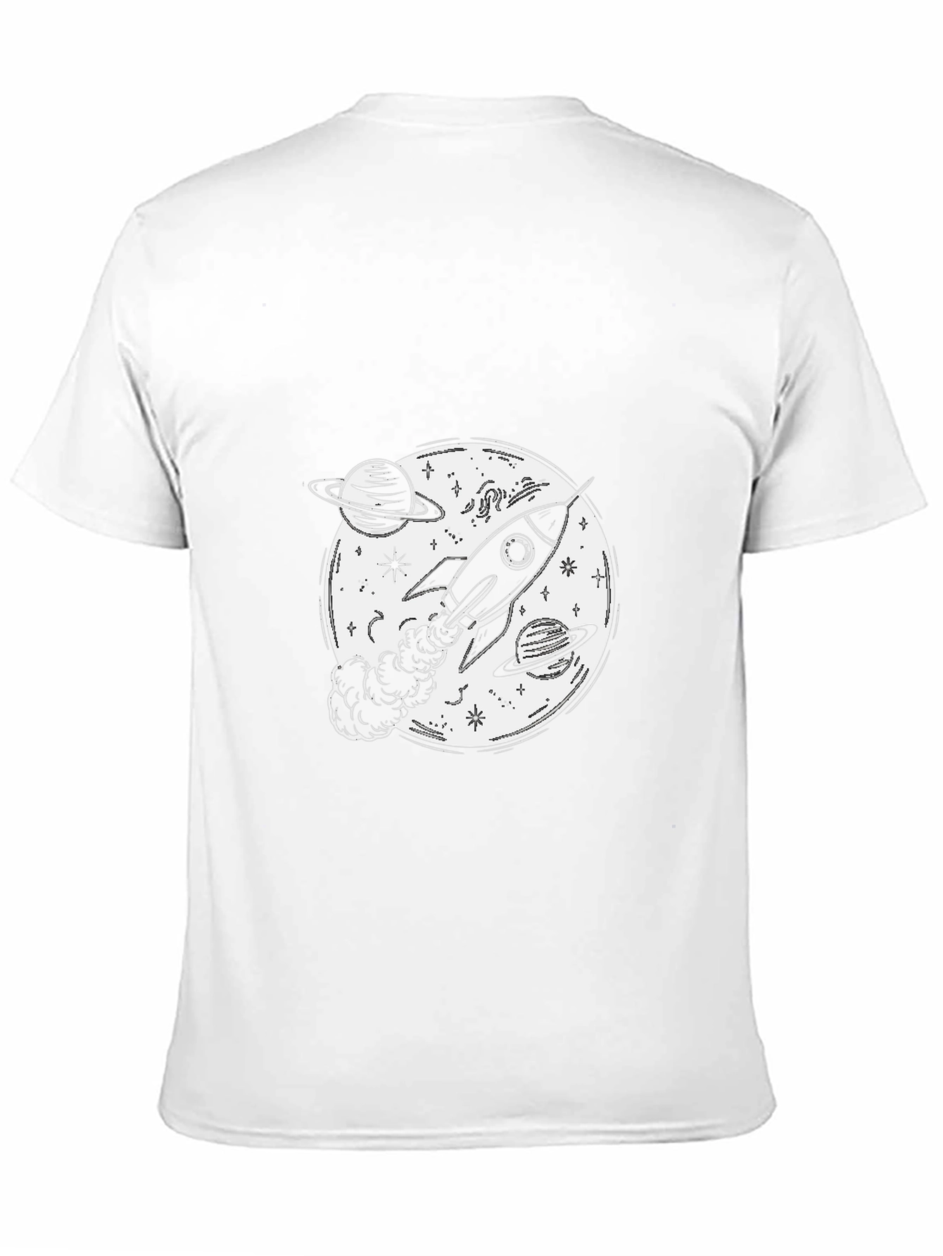 Rocket Galaxy T-Shirt - Black Space Tee