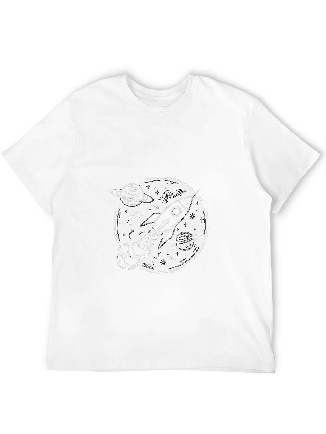 Rocket Galaxy T-Shirt - Black Space Tee