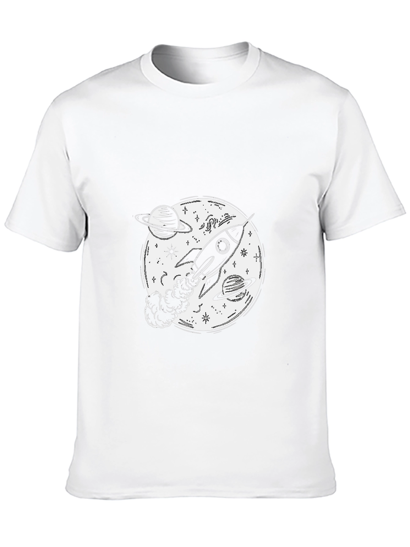 Rocket Galaxy T-Shirt - Black Space Tee