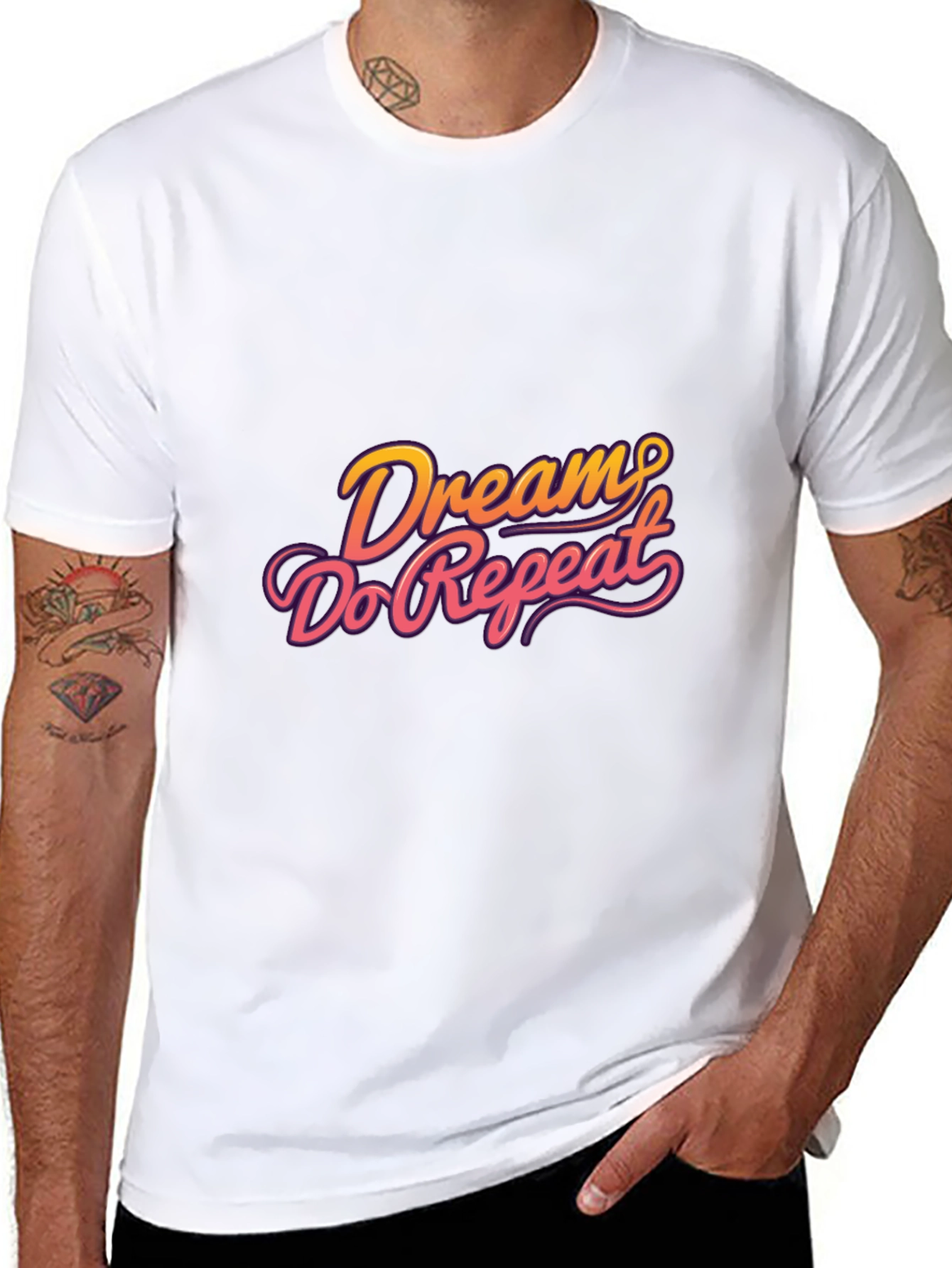 Dream Do Repeat Graphic Tee - Black Casual Shirt