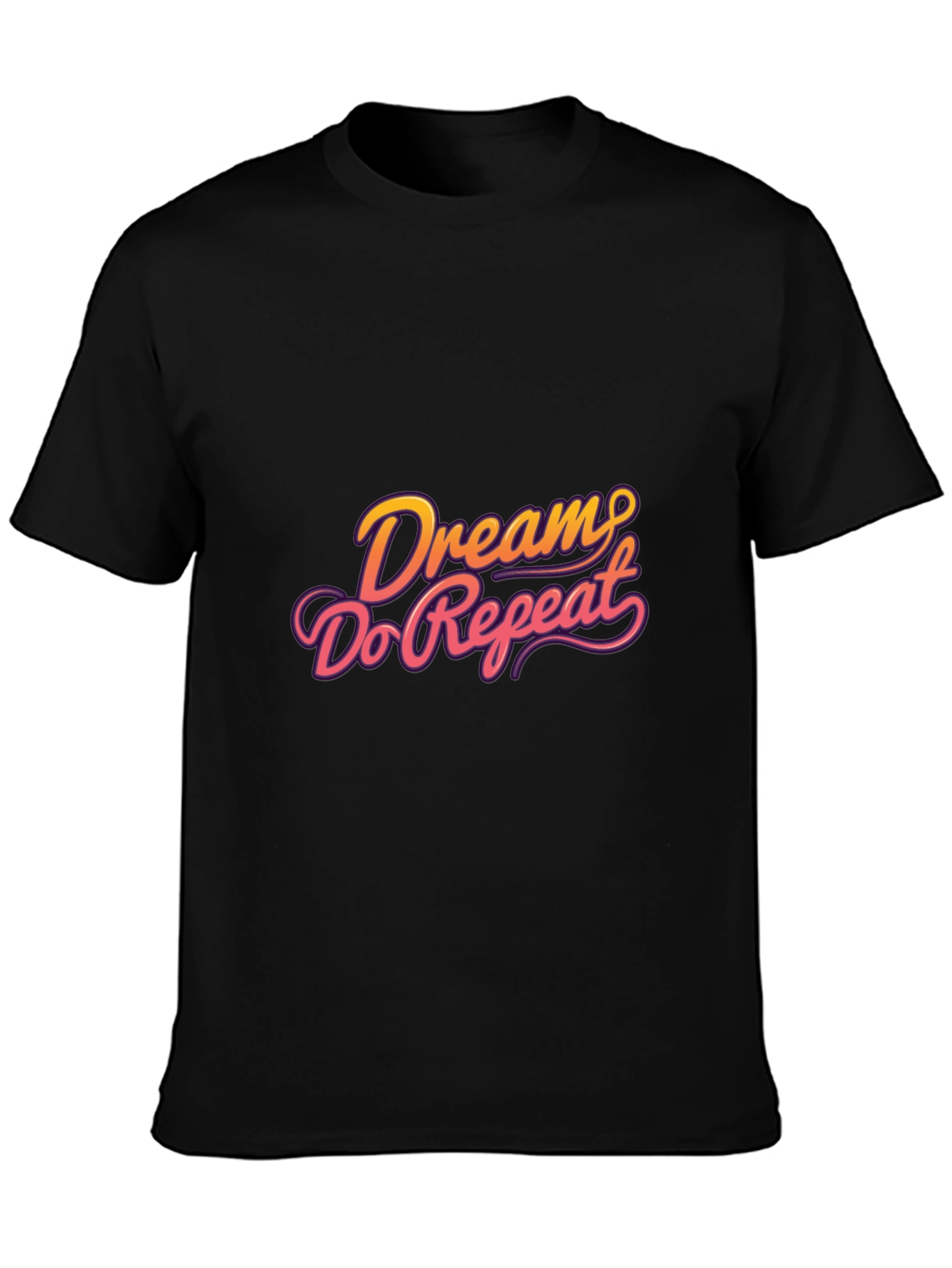 Dream Do Repeat Graphic Tee - Black Casual Shirt