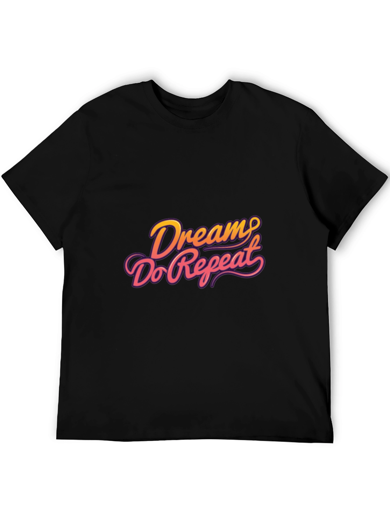 Dream Do Repeat Graphic Tee - Black Casual Shirt