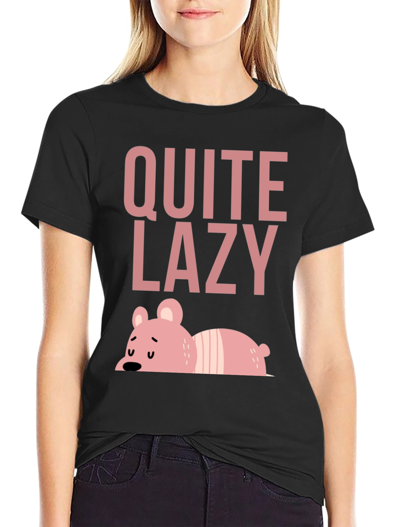 Quite Lazy T-Shirt - Cute Bear Design