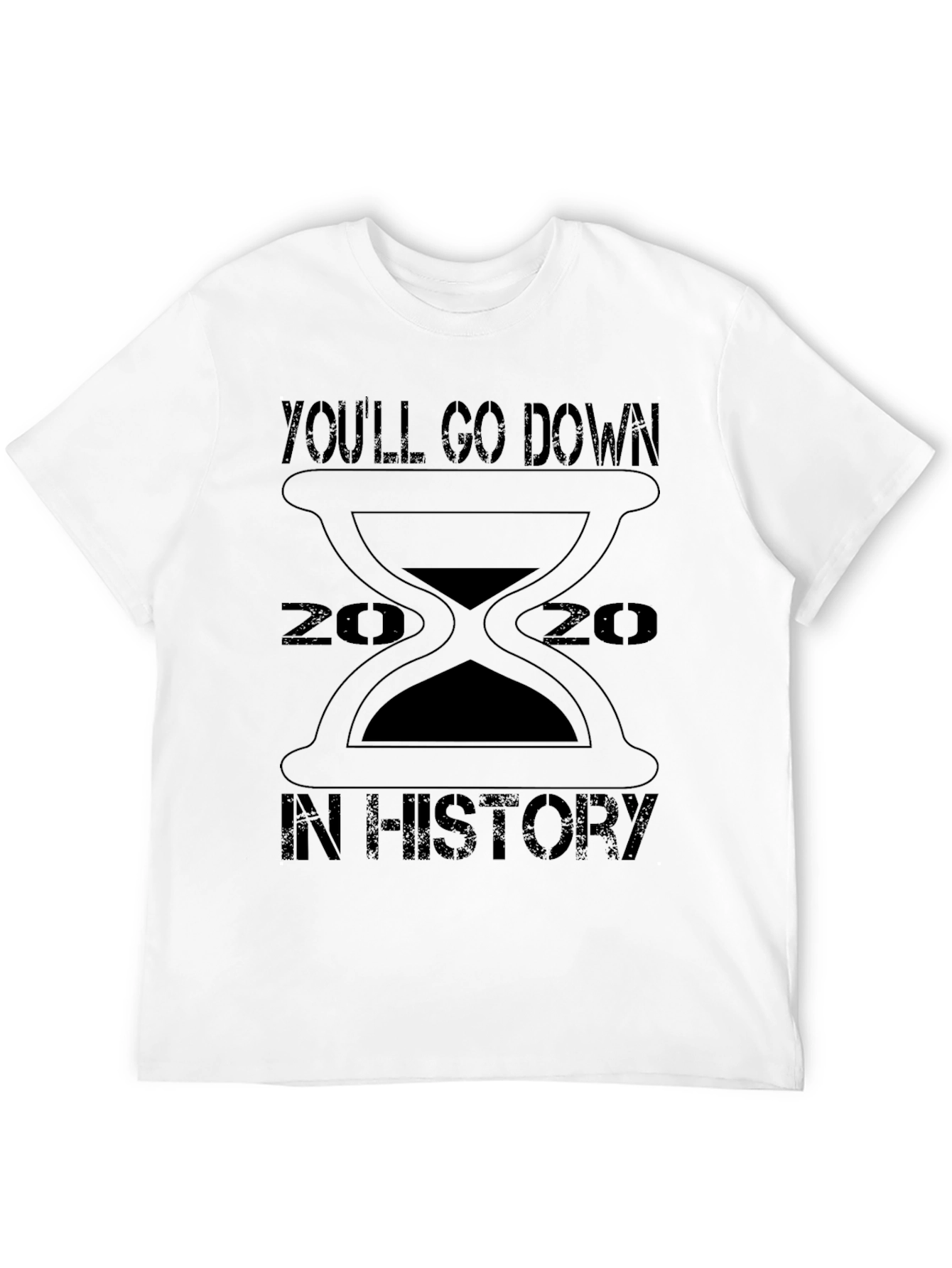 2020 History T-Shirt - Sand Hourglass Design