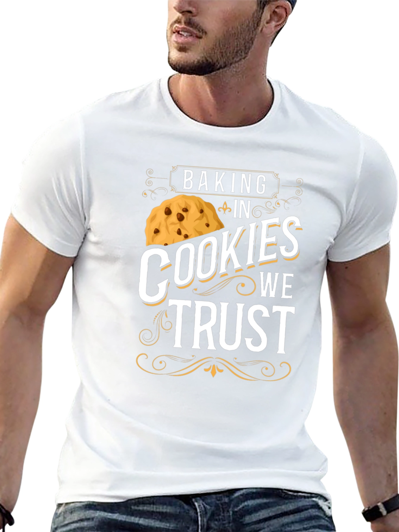 Baking In Cookies We Trust Black T-Shirt