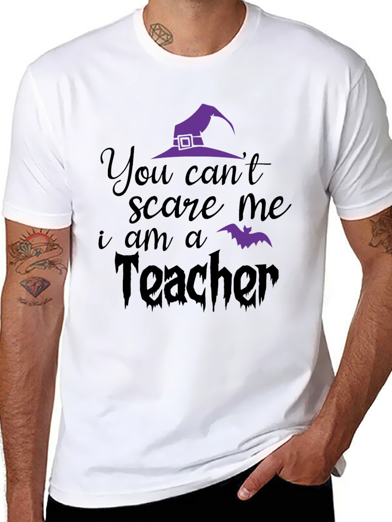 Teacher Halloween T-Shirt: You Cant Scare Me!