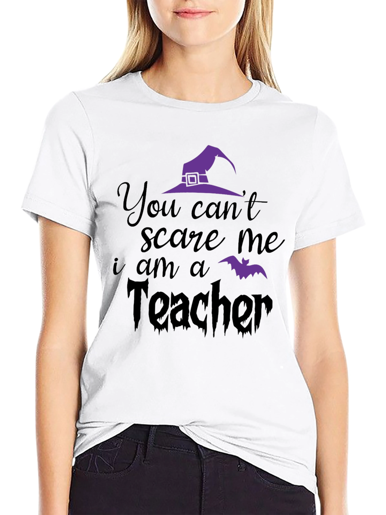 Teacher Halloween T-Shirt: You Cant Scare Me!