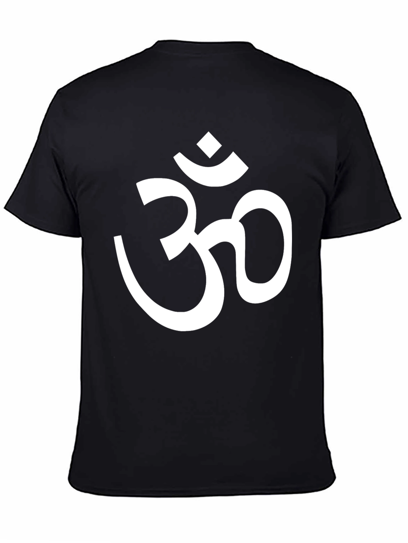 Om Symbol Graphic Tee - Black Cotton Blend Shirt