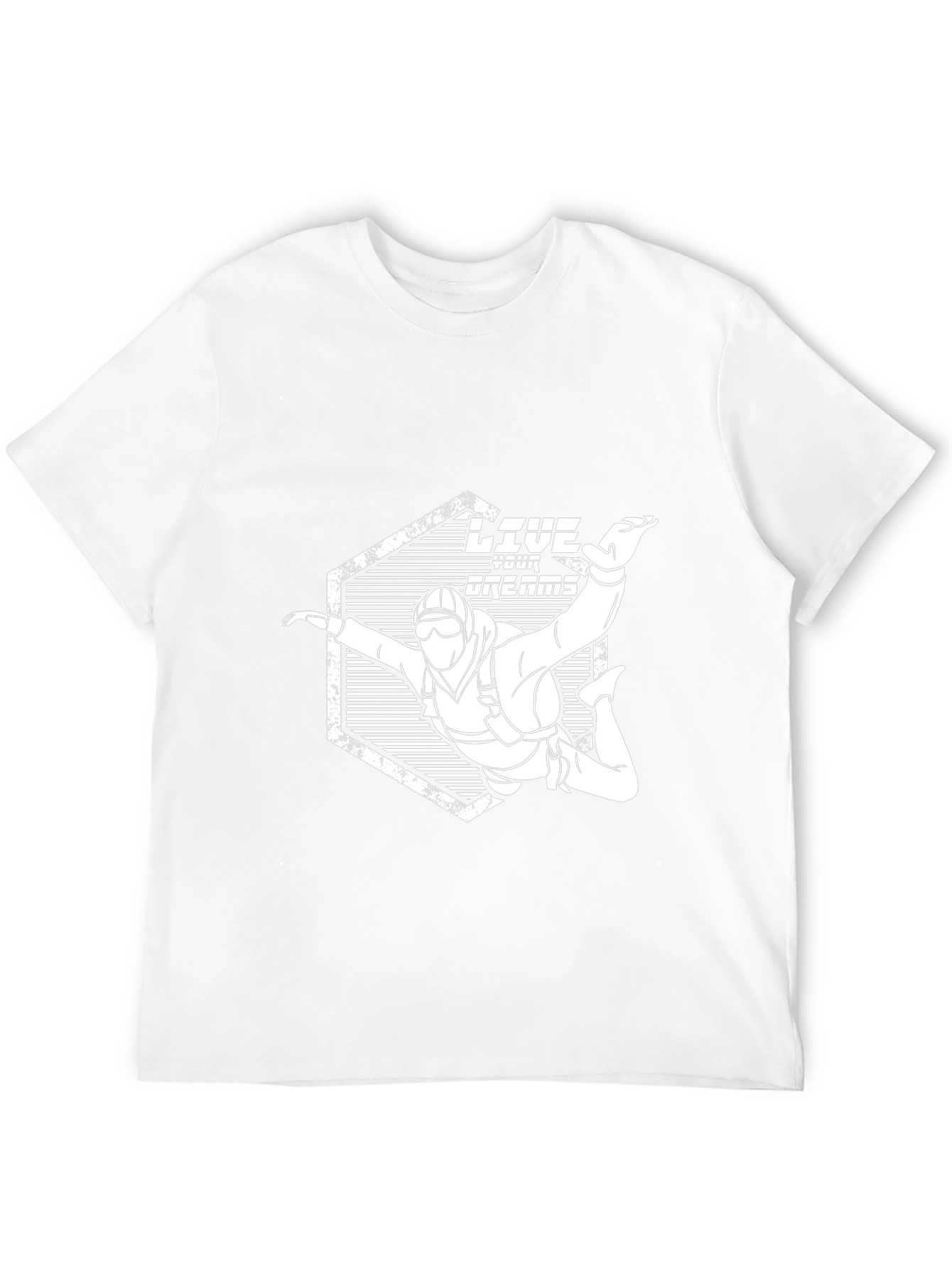 Live Your Dreams Skydiving Graphic Tee - Black