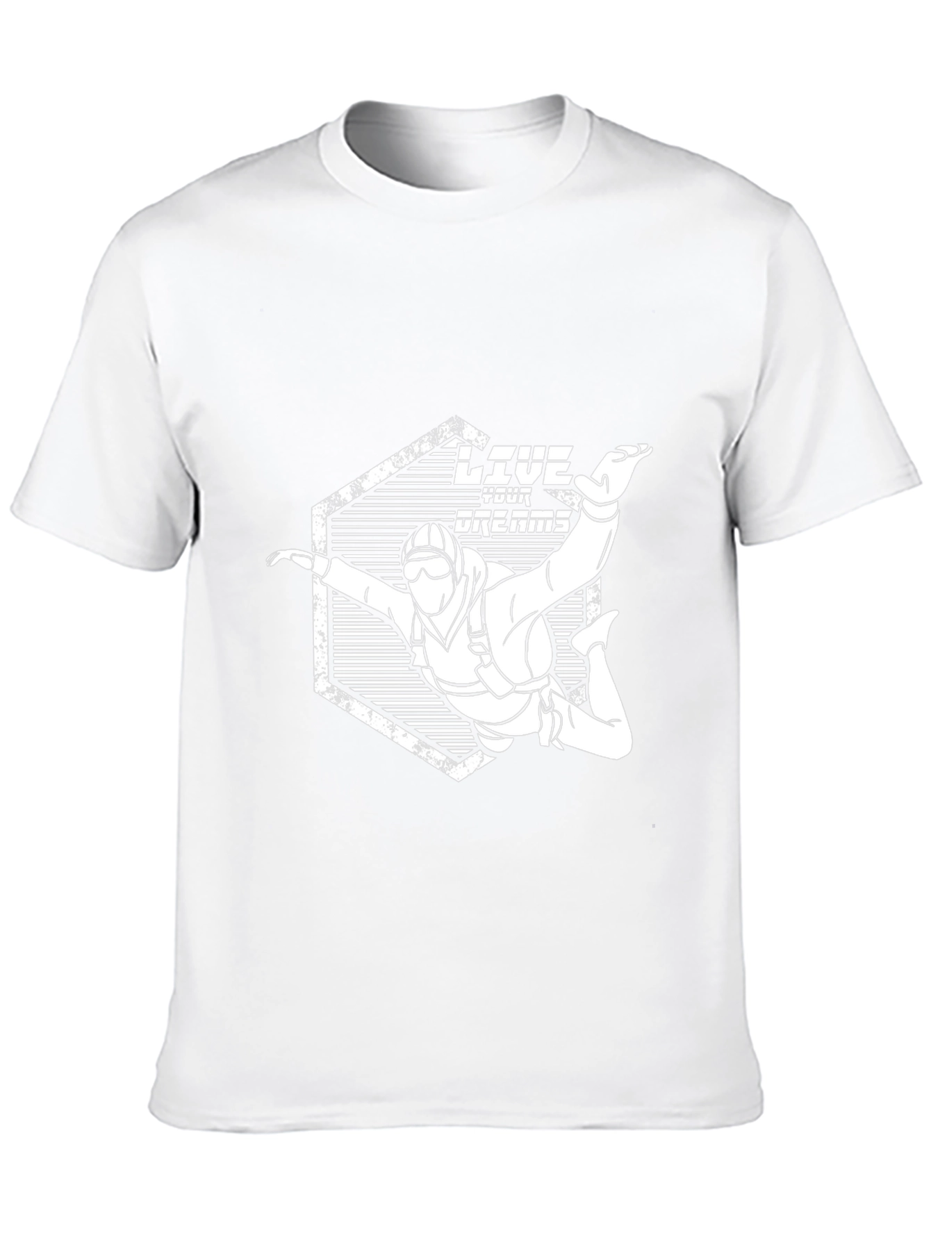 Live Your Dreams Skydiving Graphic Tee - Black