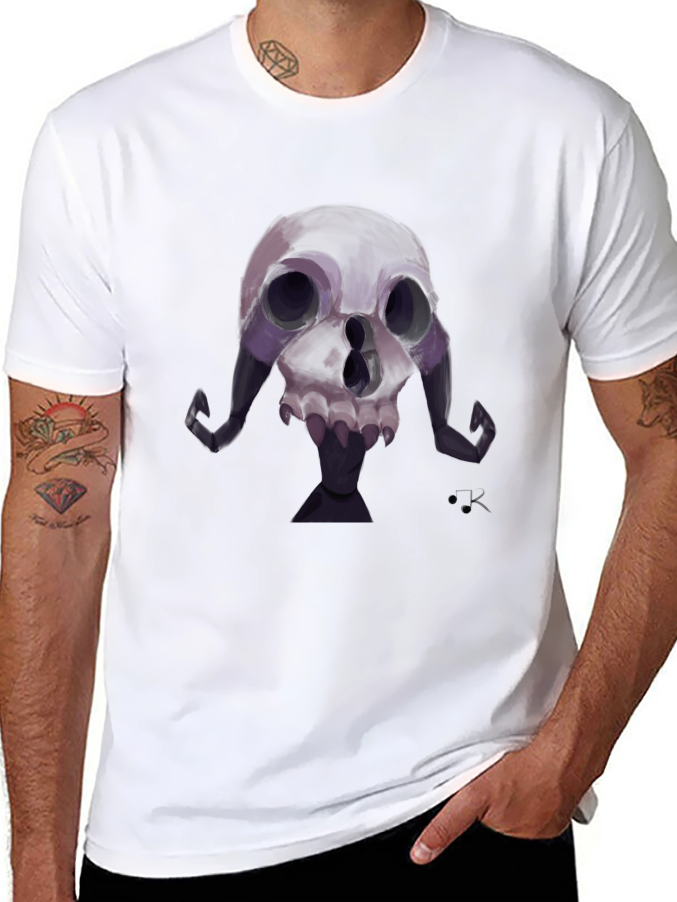 Skull Graphic Tee - Unique Gothic Design