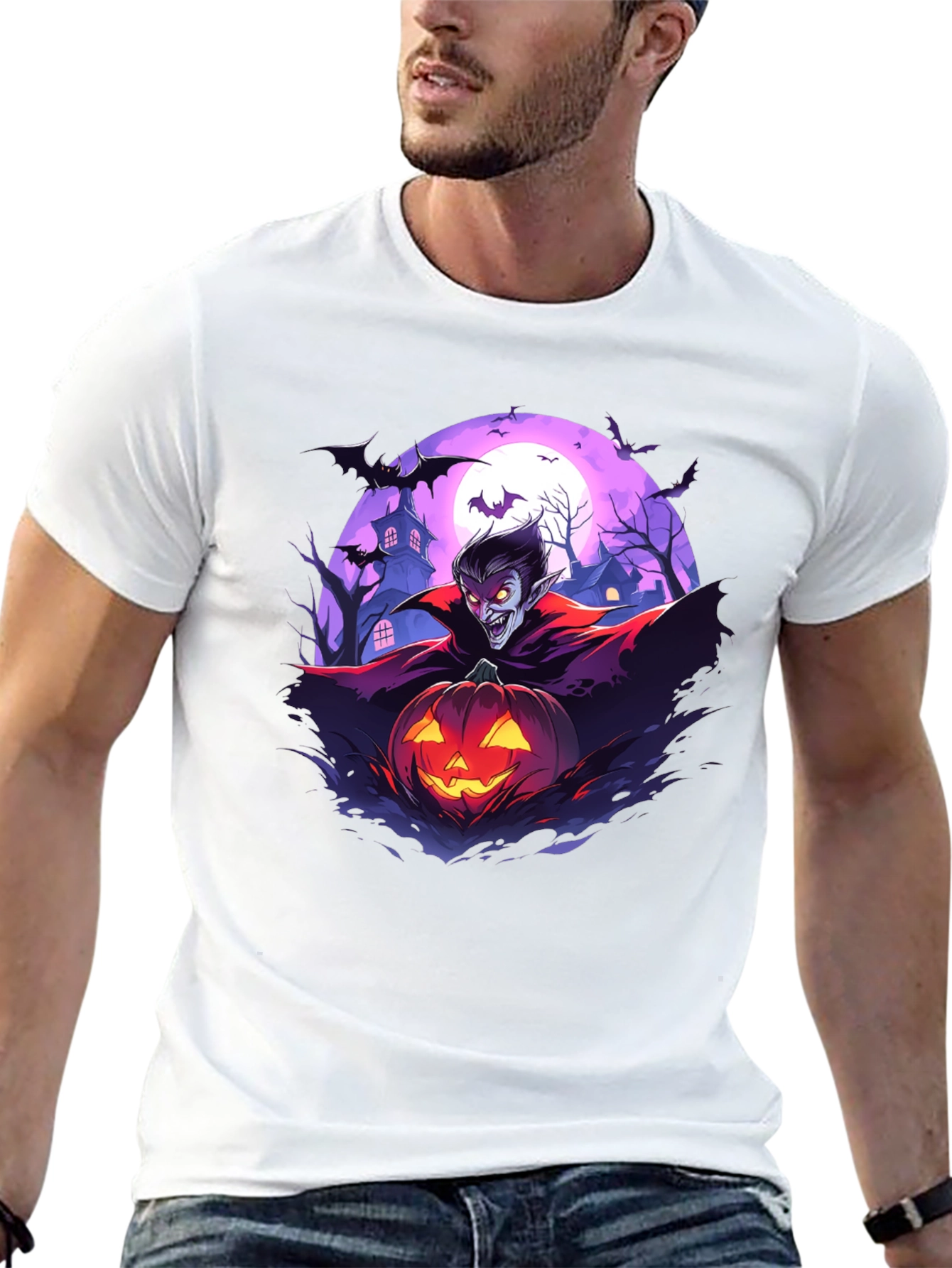 Vampire Pumpkin Halloween T-Shirt