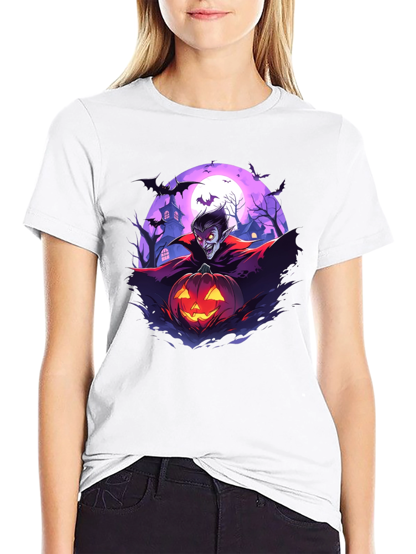 Vampire Pumpkin Halloween T-Shirt