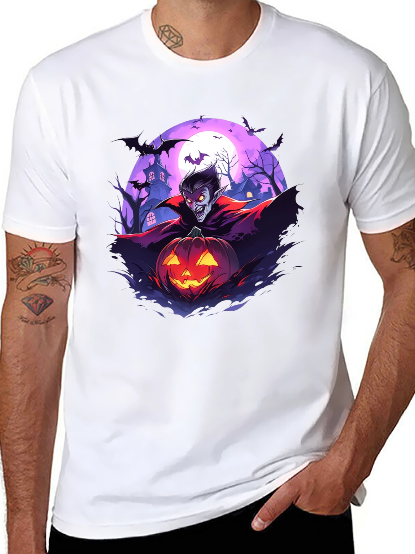 Vampire Pumpkin Halloween T-Shirt