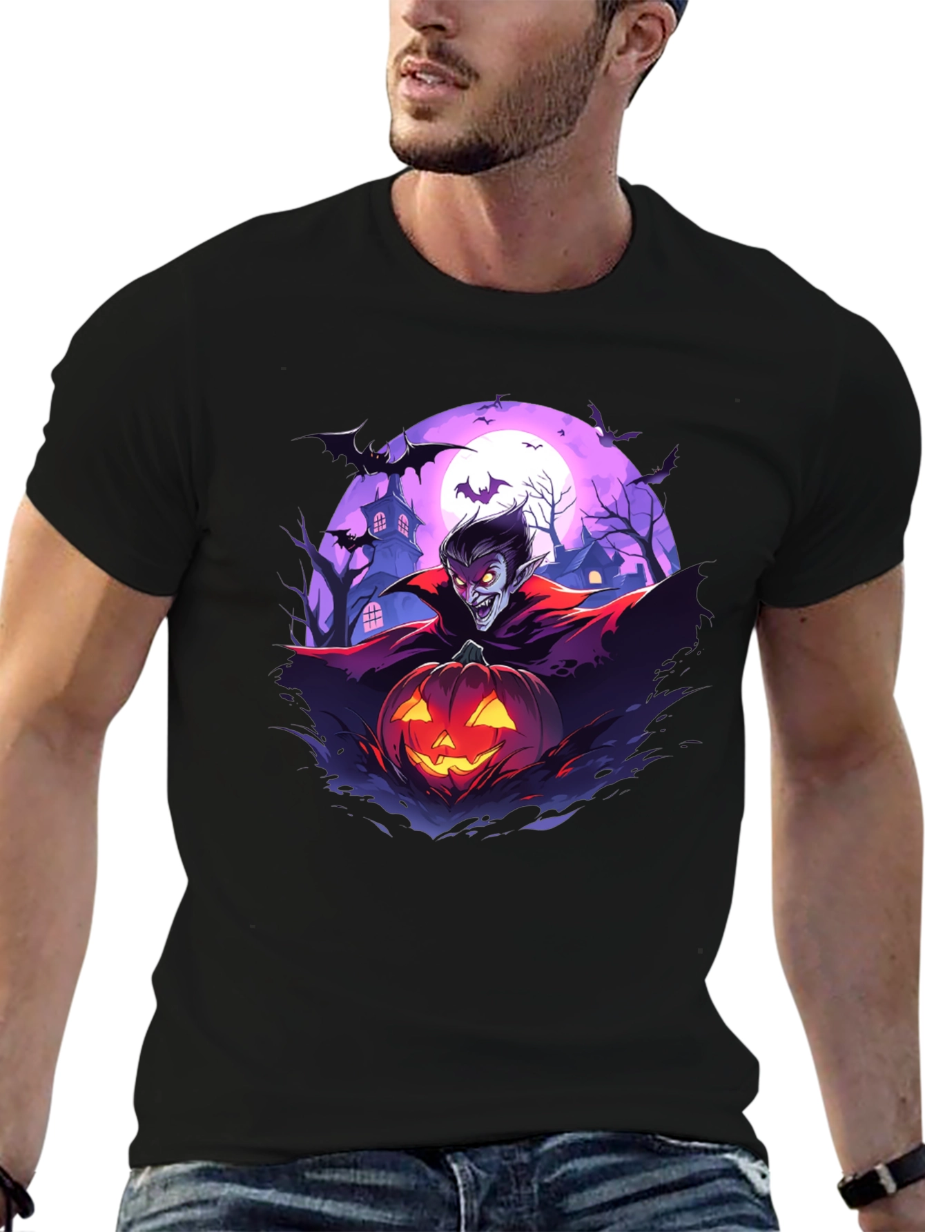 Vampire Pumpkin Halloween T-Shirt