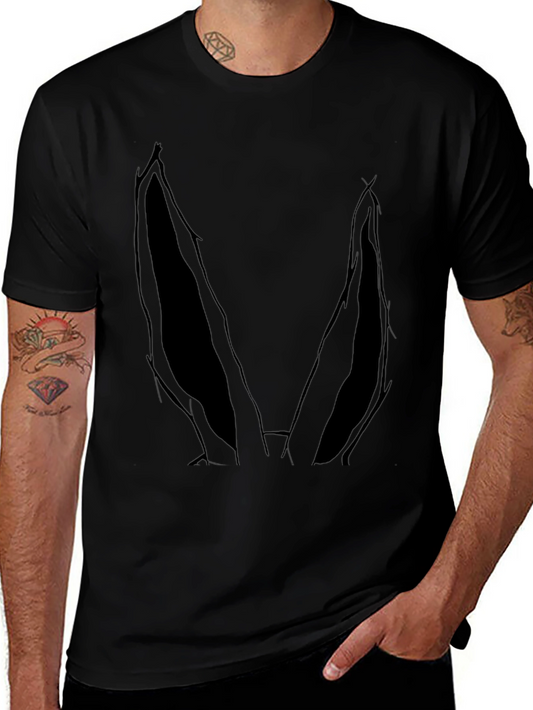 Bunny Ears Graphic Tee - Classic Crew Neck Cotton Shirt