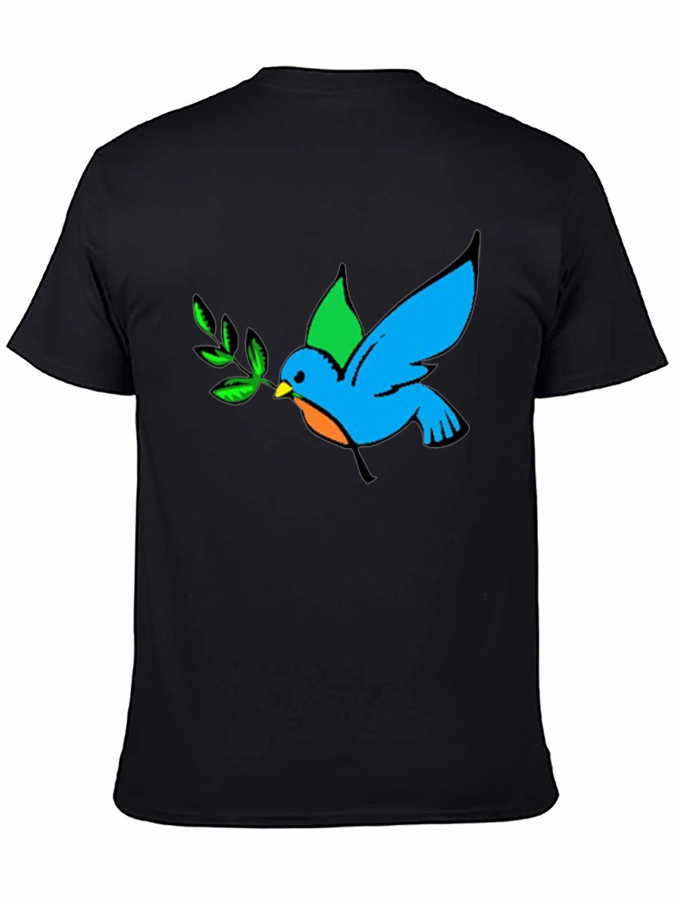Peace Dove Graphic Black T-Shirt