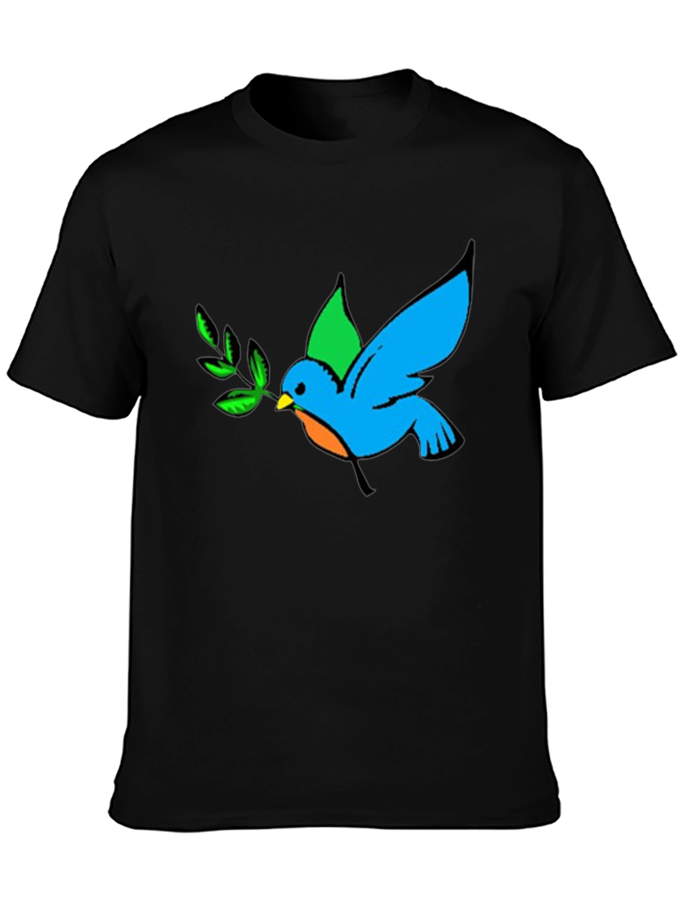 Peace Dove Graphic Black T-Shirt