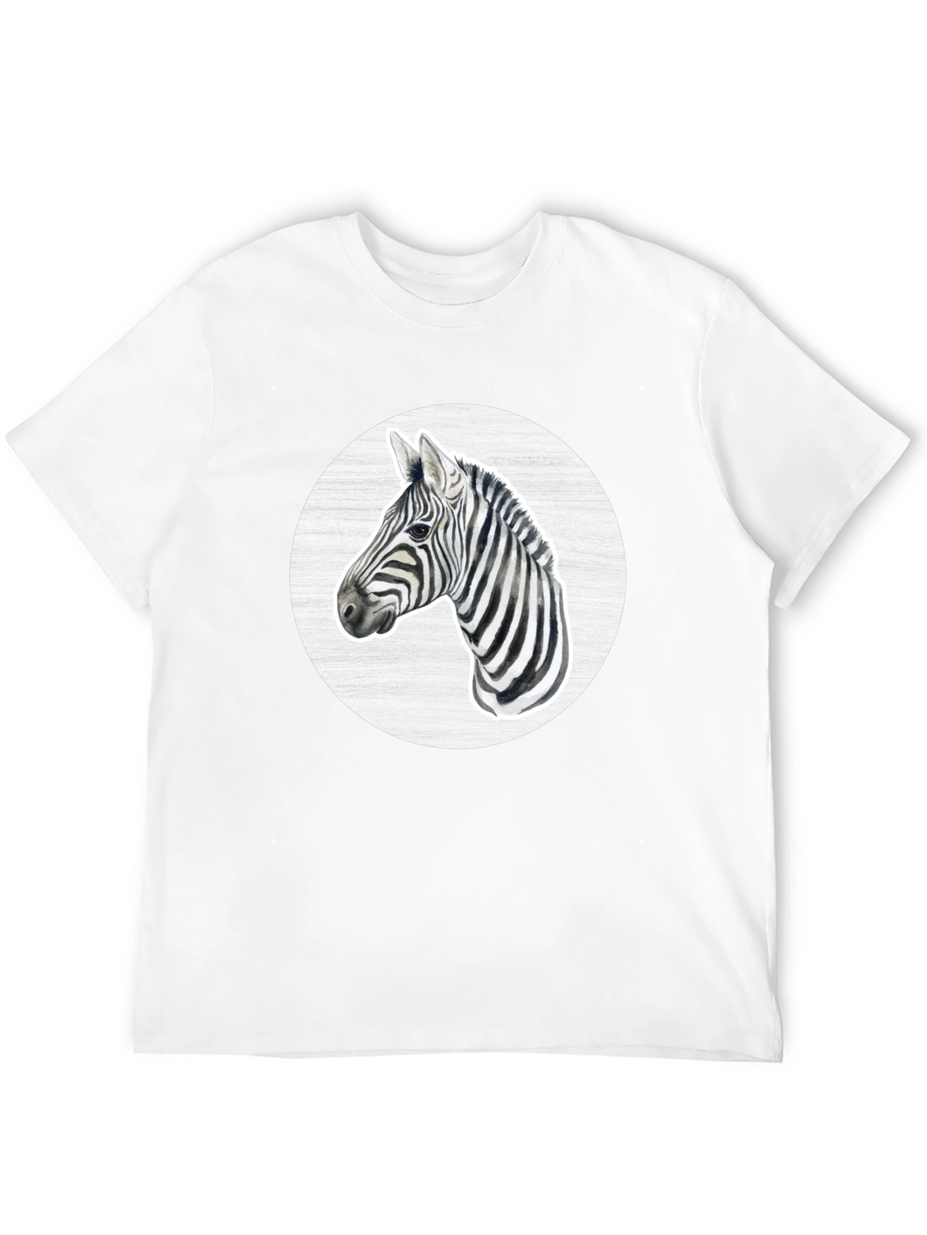 Zebra Graphic Tee - Black Crew Neck T-Shirt