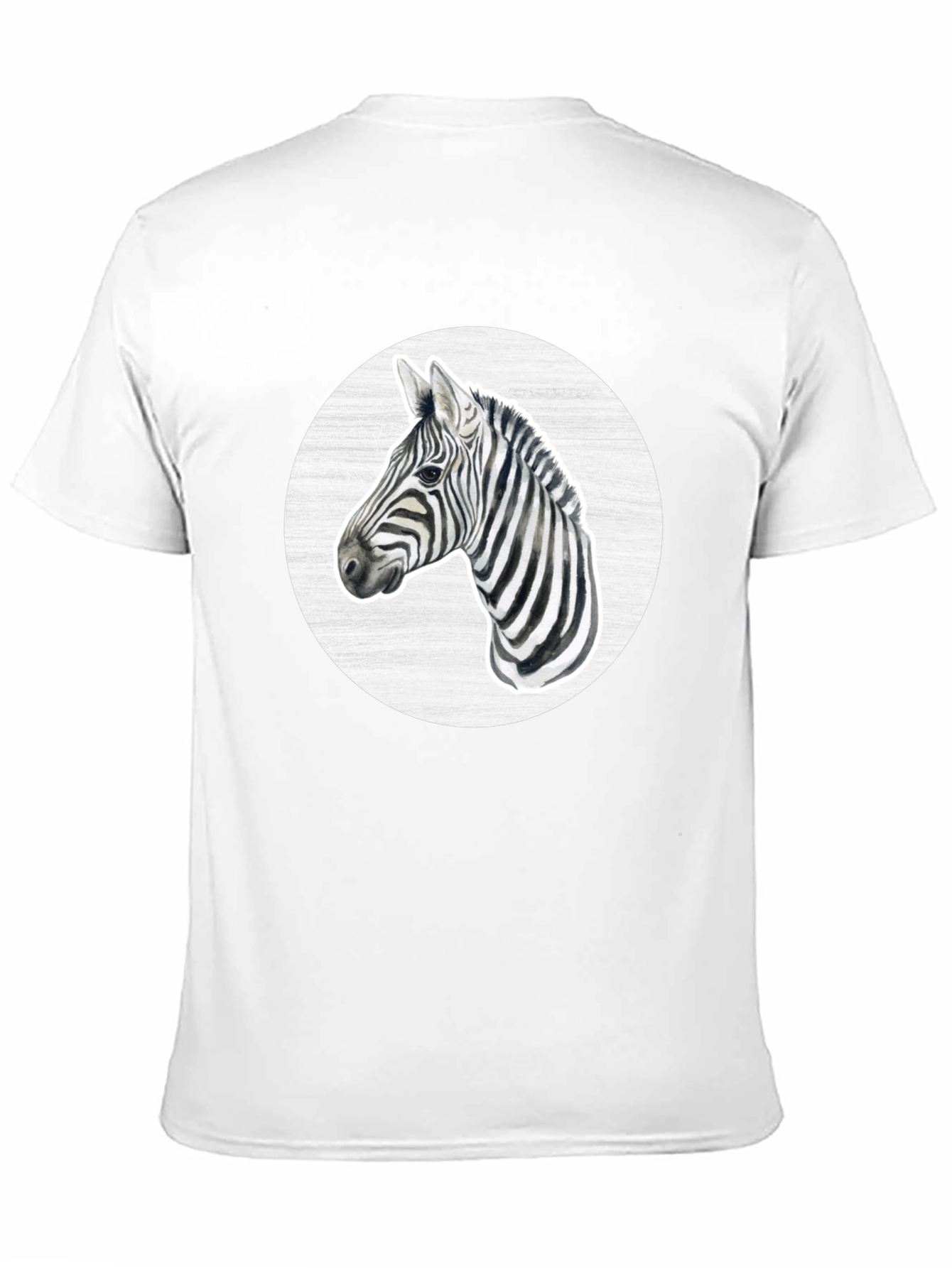 Zebra Graphic Tee - Black Crew Neck T-Shirt