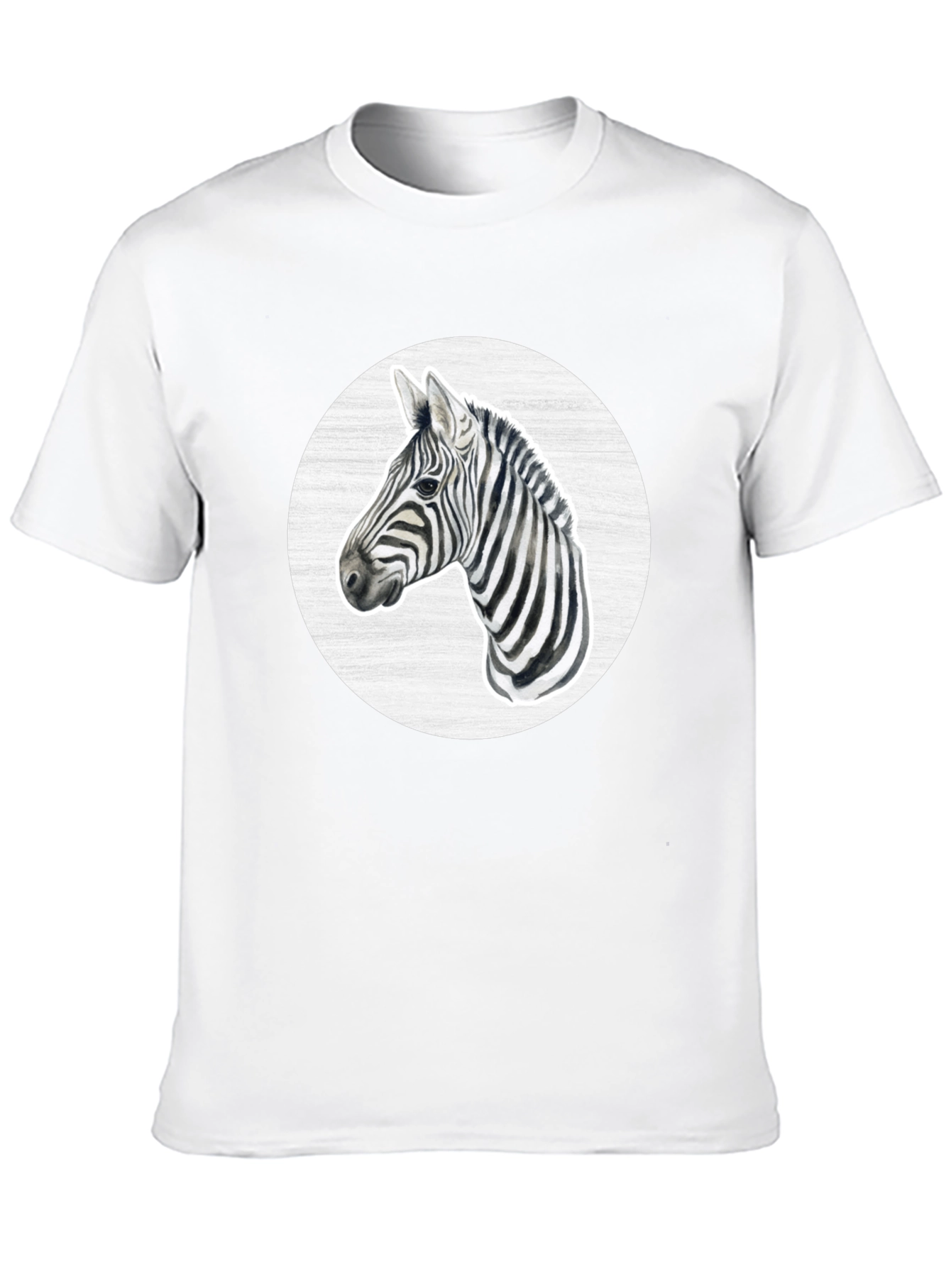 Zebra Graphic Tee - Black Crew Neck T-Shirt