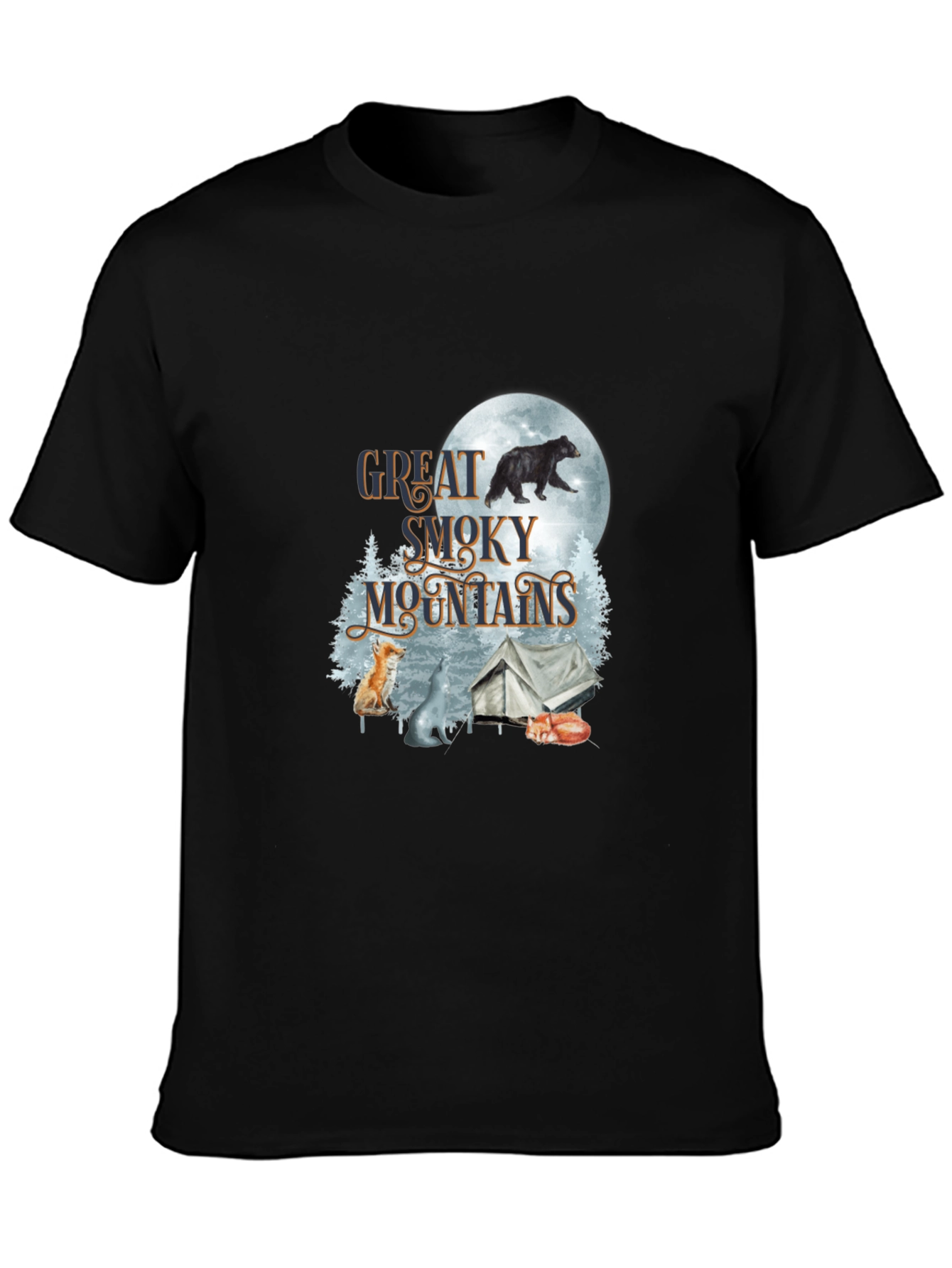 Great Smoky Mountains Black T-Shirt