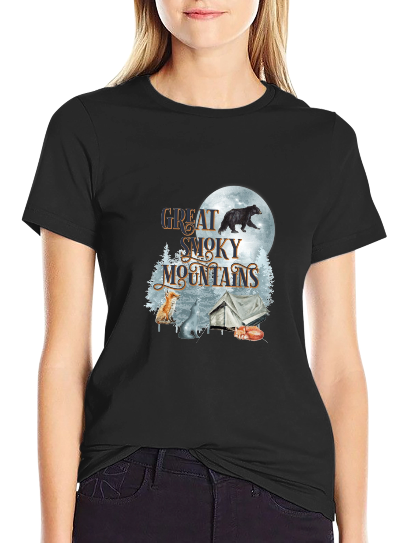 Great Smoky Mountains Black T-Shirt