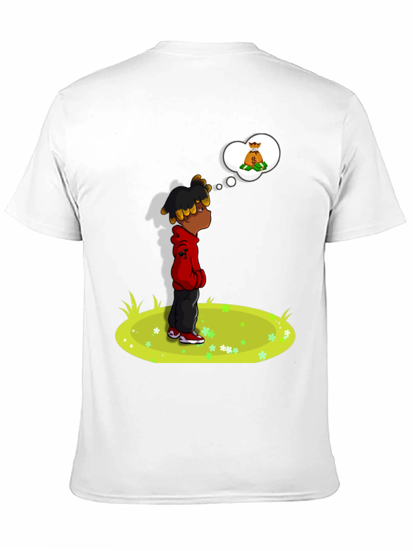 Cartoon Graphic Tee - Black