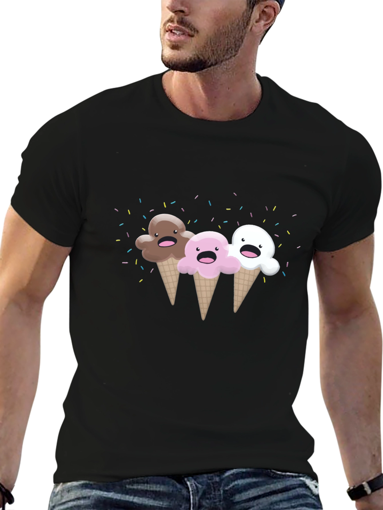 Kawaii Ice Cream Cones Graphic Tee