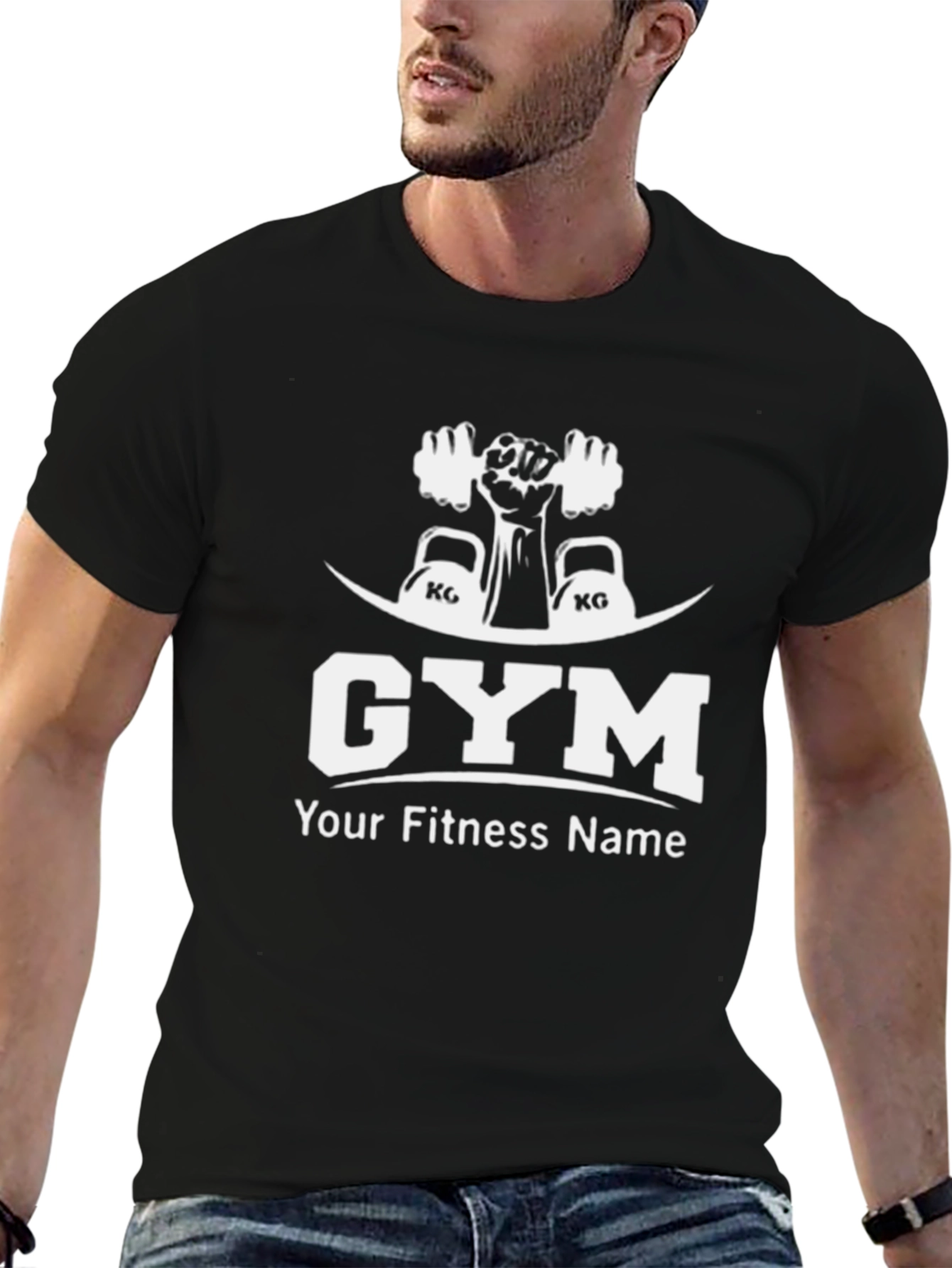 Gym & Fitness Graphic Black T-Shirt