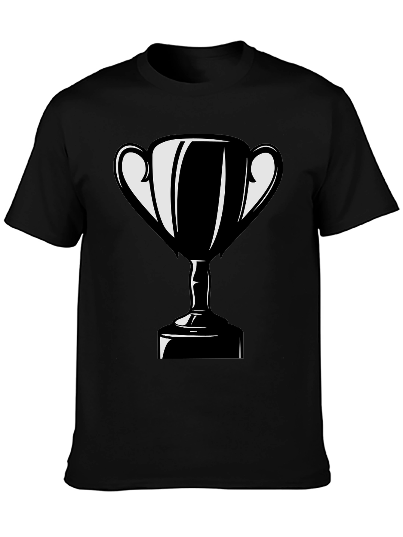 Trophy Graphic T-Shirt - Black Cotton Blend