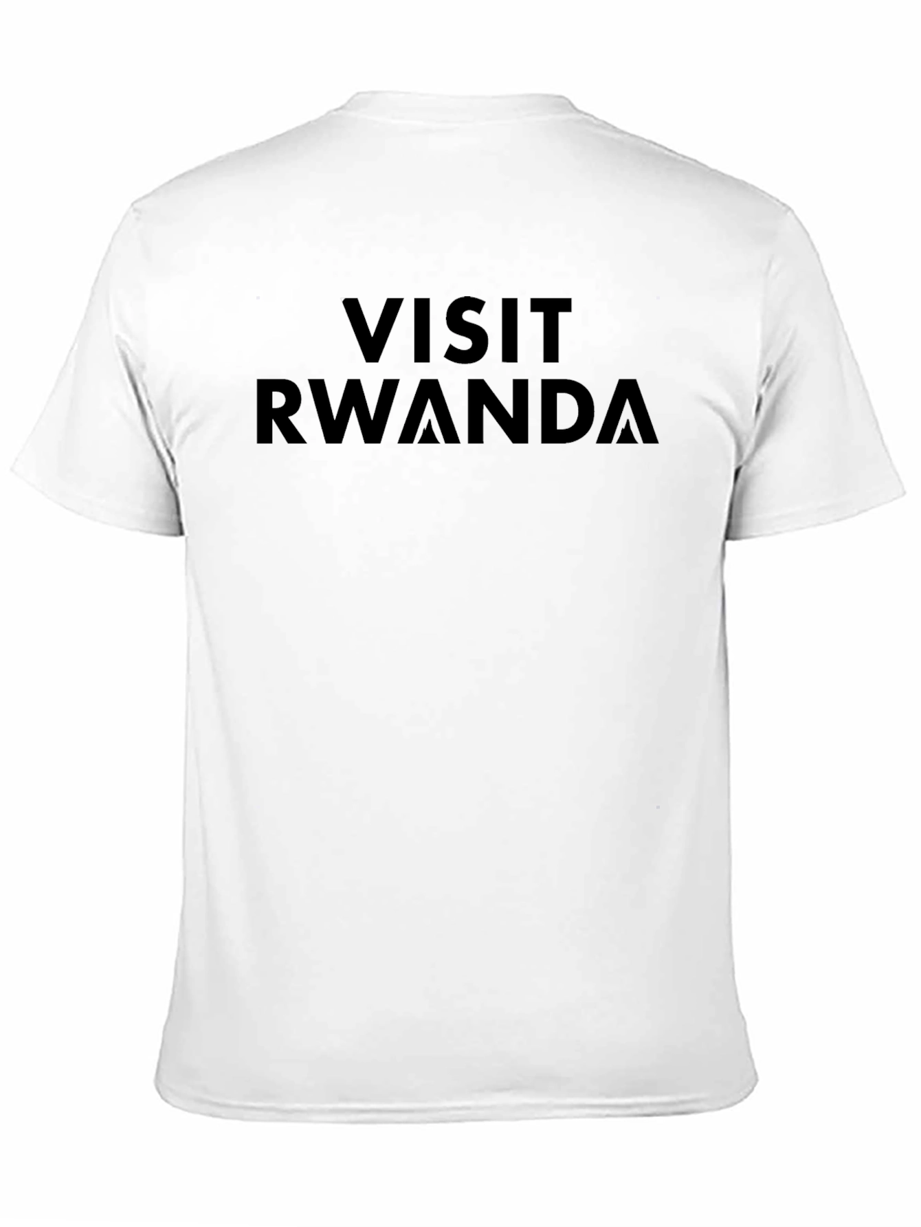 Visit Rwanda Black Graphic Tee Shirt