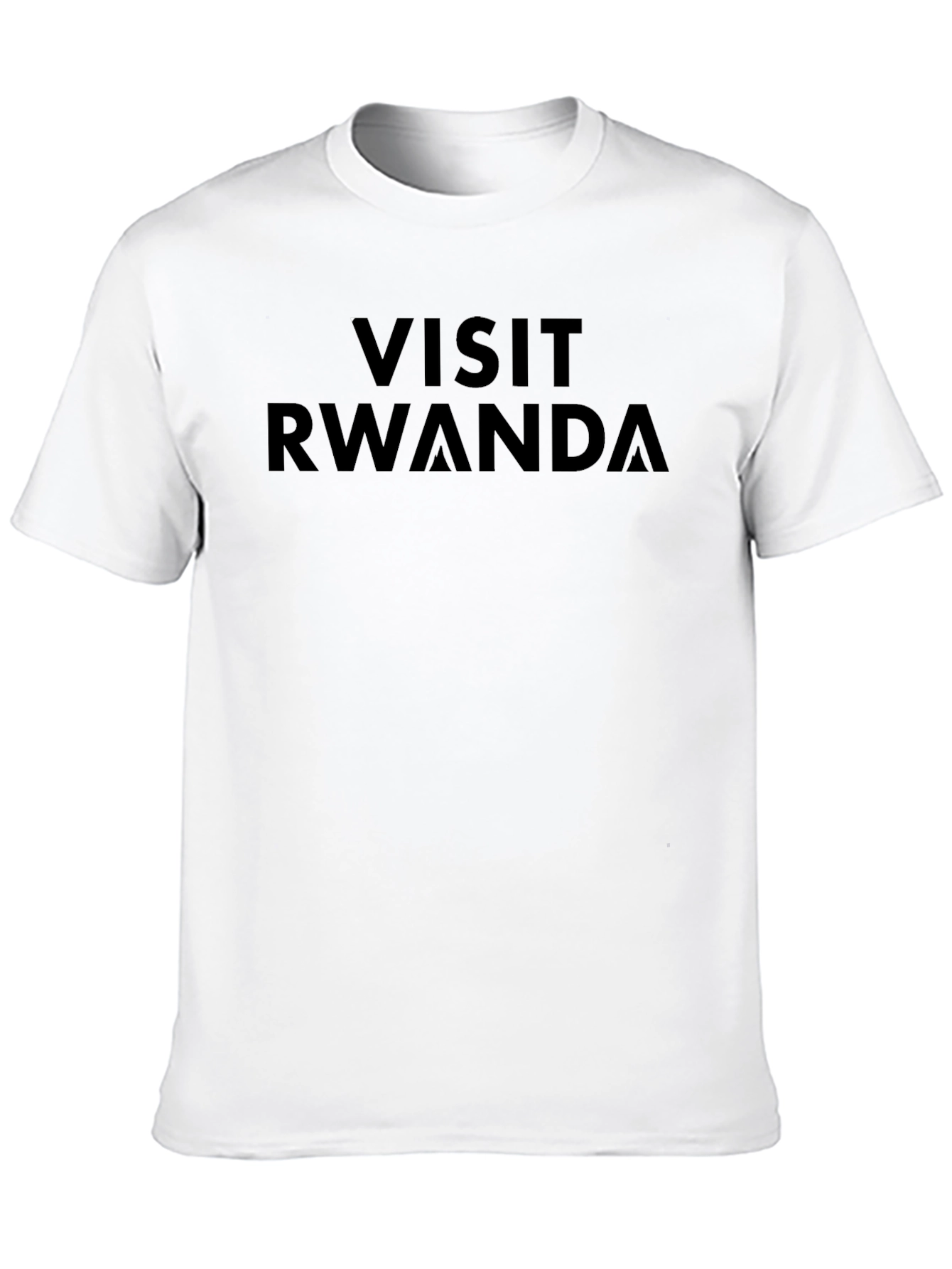 Visit Rwanda Black Graphic Tee Shirt