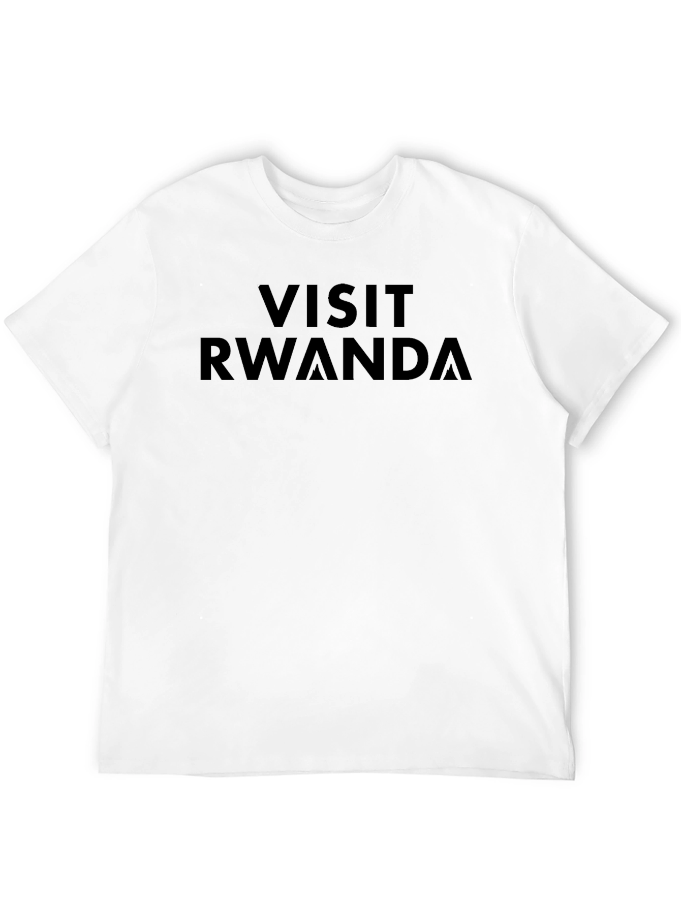 Visit Rwanda Black Graphic Tee Shirt