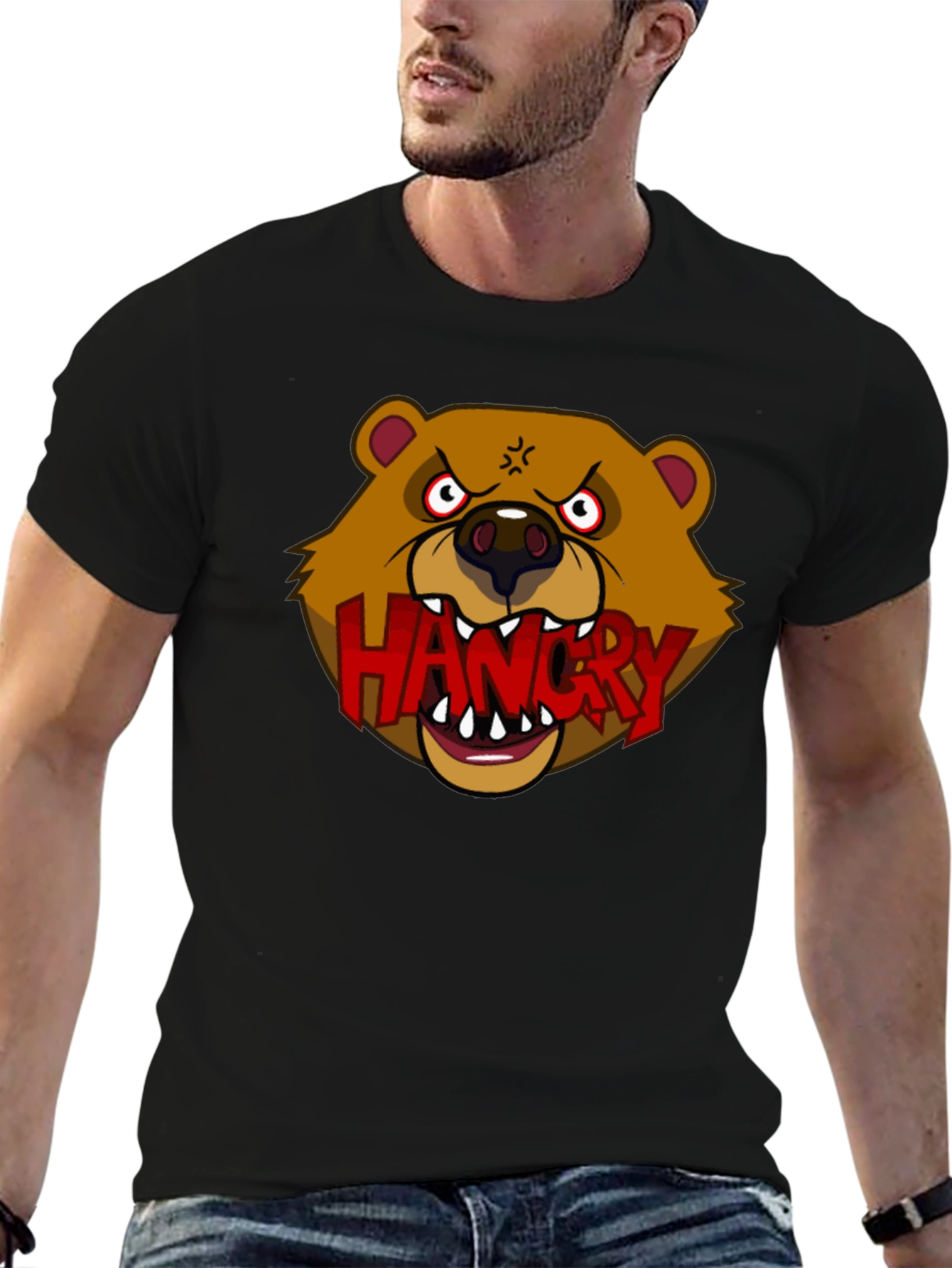 Hangry Bear Graphic Tee - Funny T-Shirt
