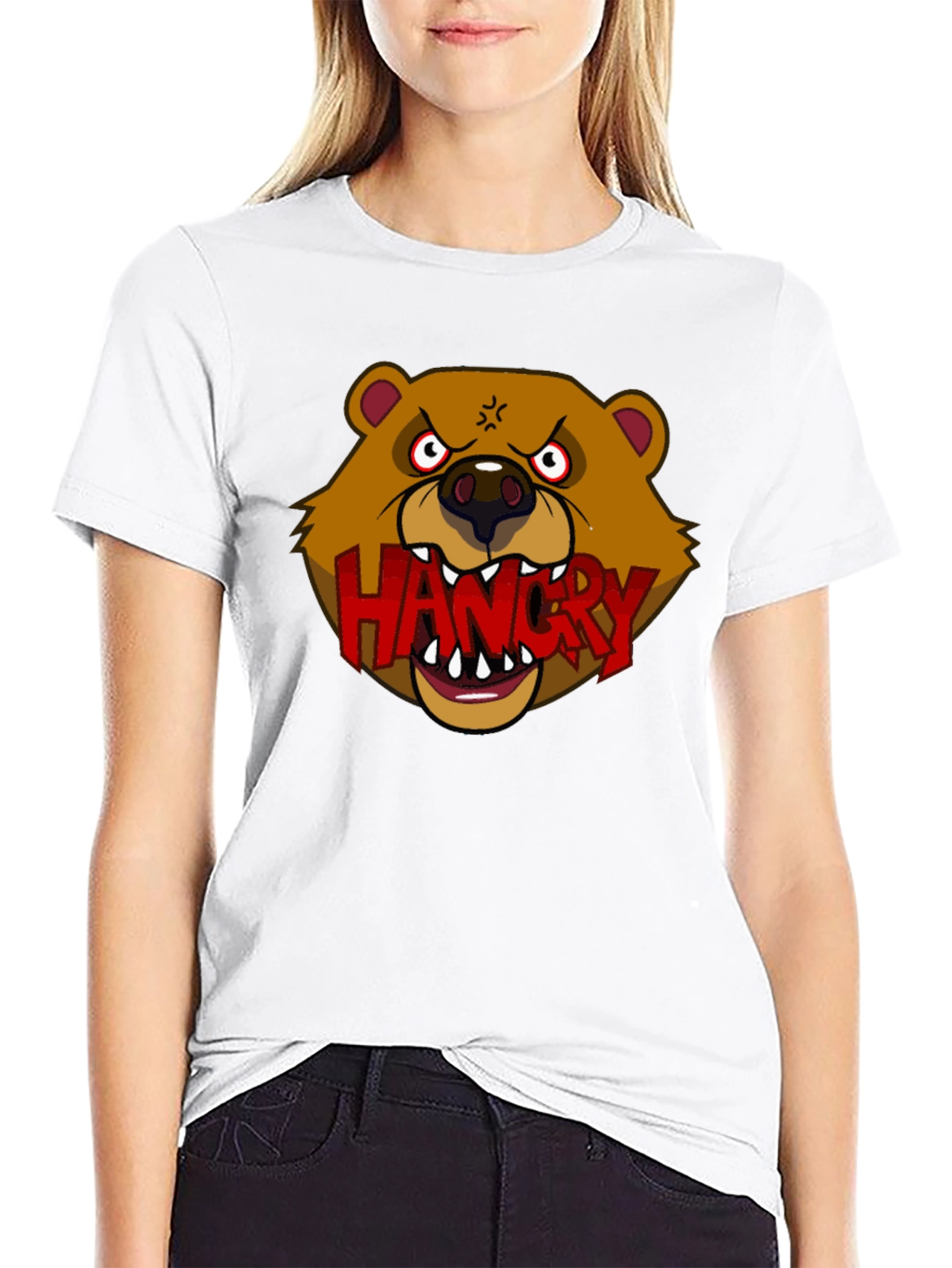 Hangry Bear Graphic Tee - Funny T-Shirt