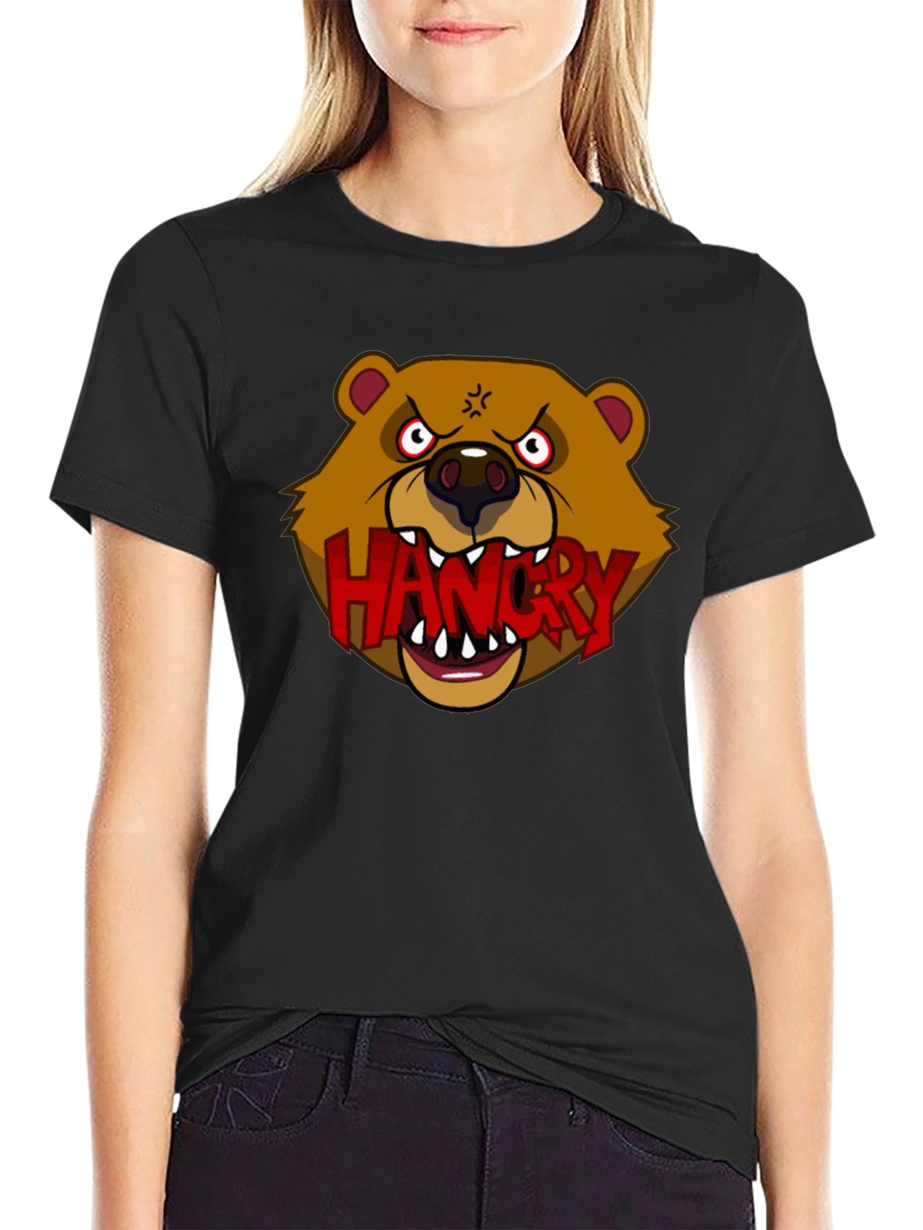 Hangry Bear Graphic Tee - Funny T-Shirt