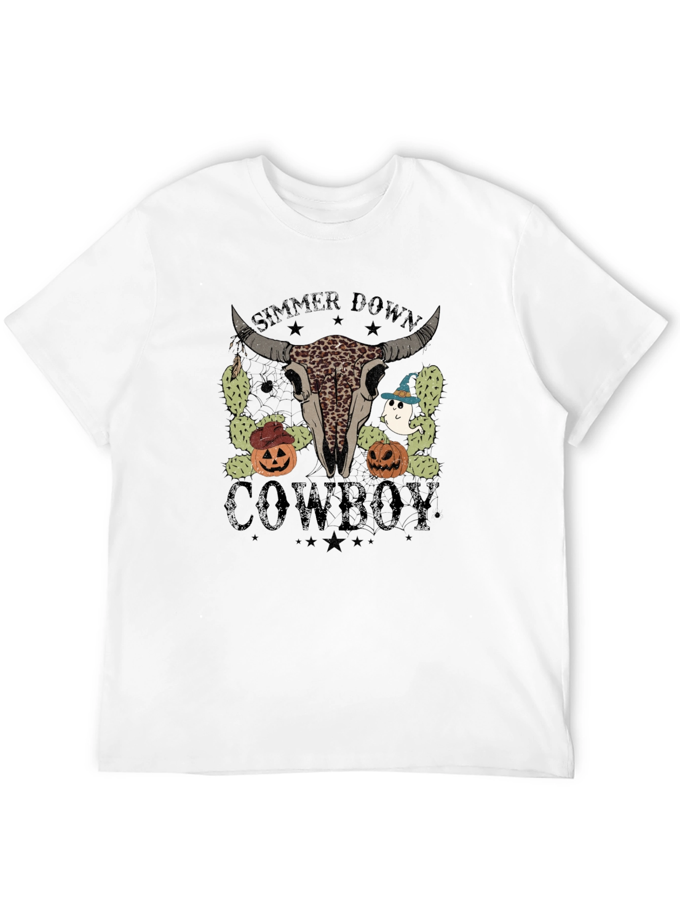 Simmer Down Cowboy Halloween T-Shirt