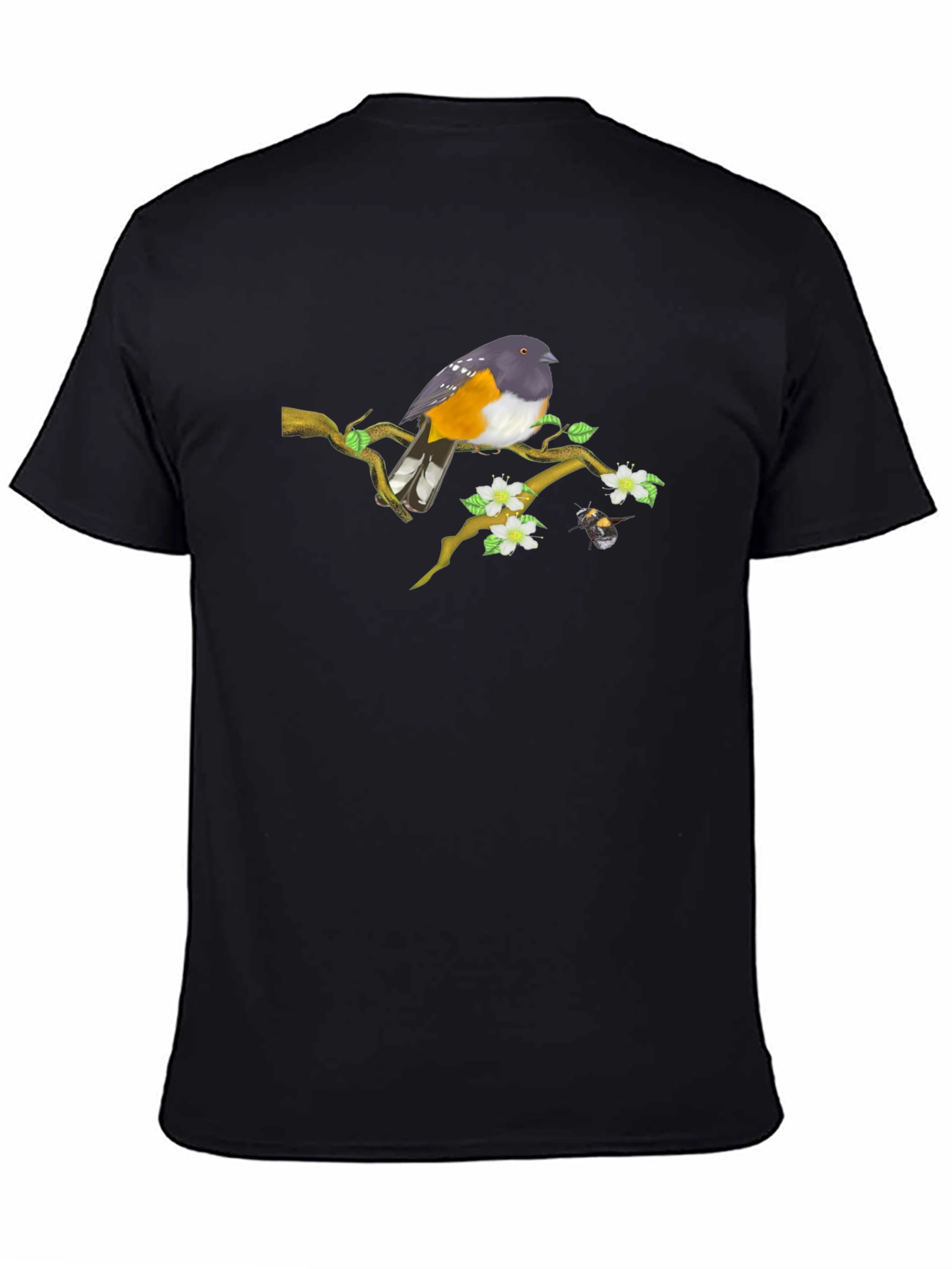 Bird on Branch Graphic Tee - Unique Design