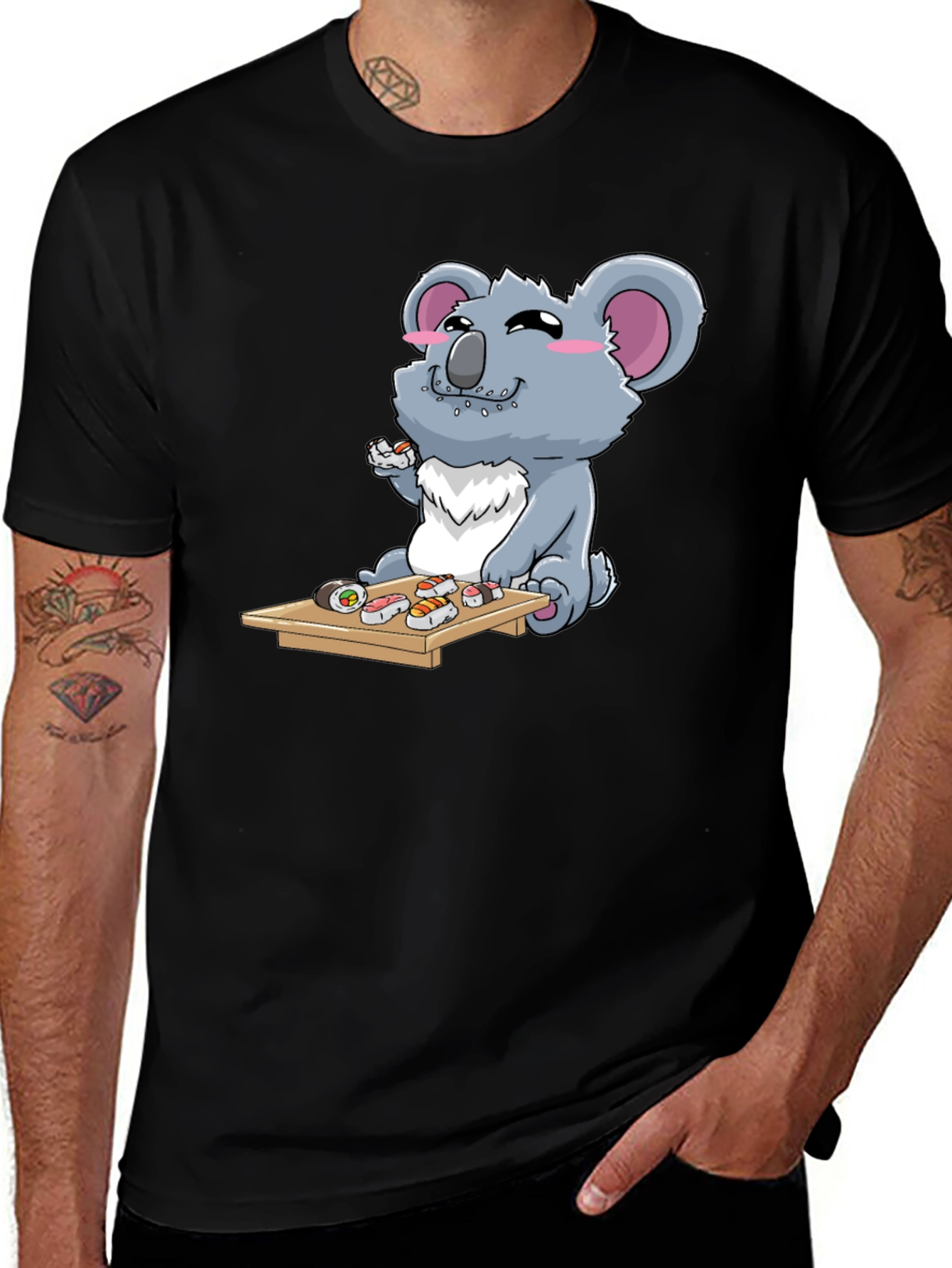 Koala Eating Sushi Graphic T-Shirt