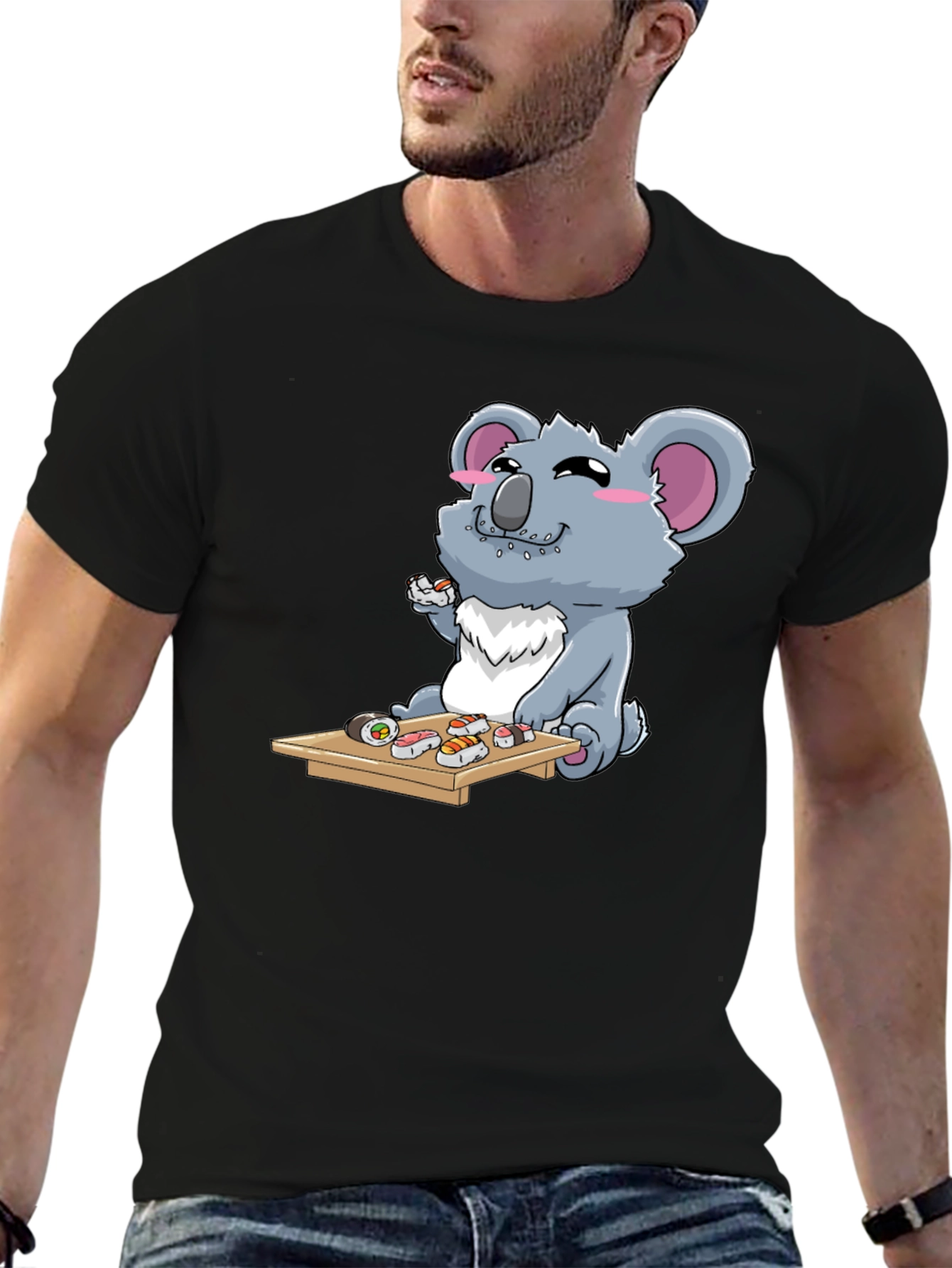Koala Eating Sushi Graphic T-Shirt