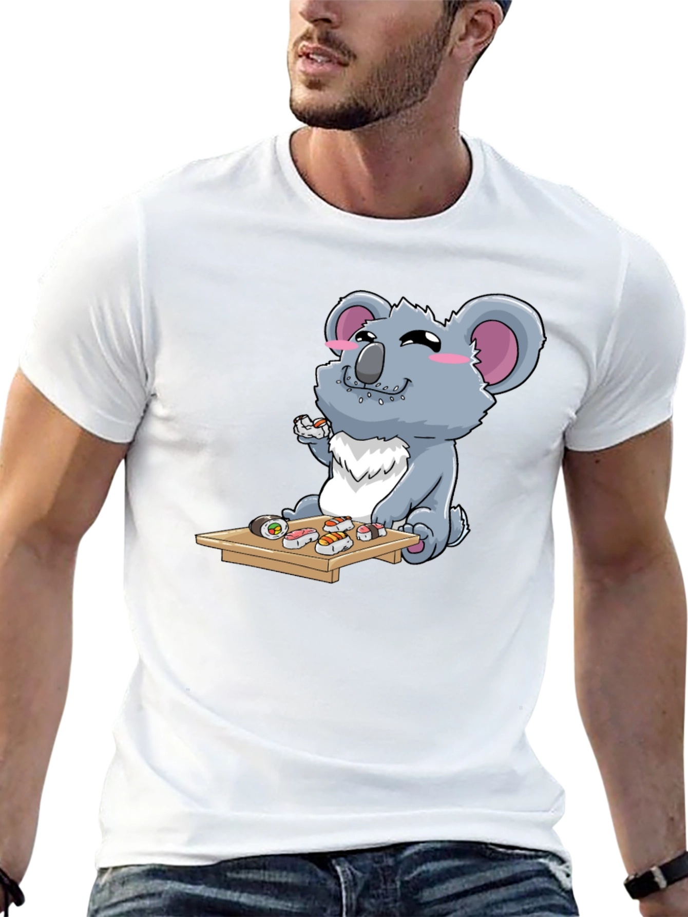 Koala Eating Sushi Graphic T-Shirt