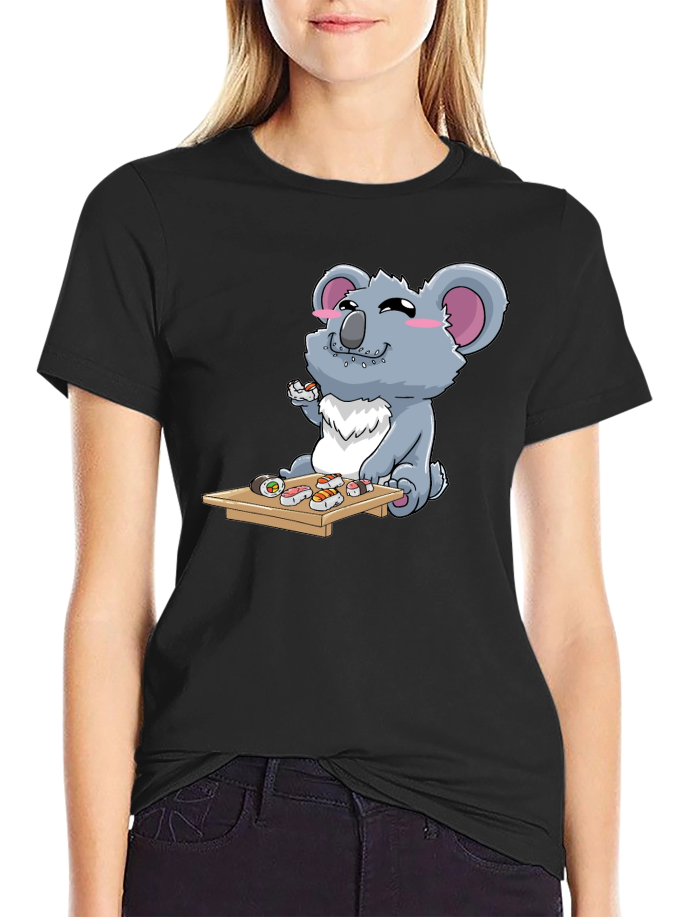 Koala Eating Sushi Graphic T-Shirt