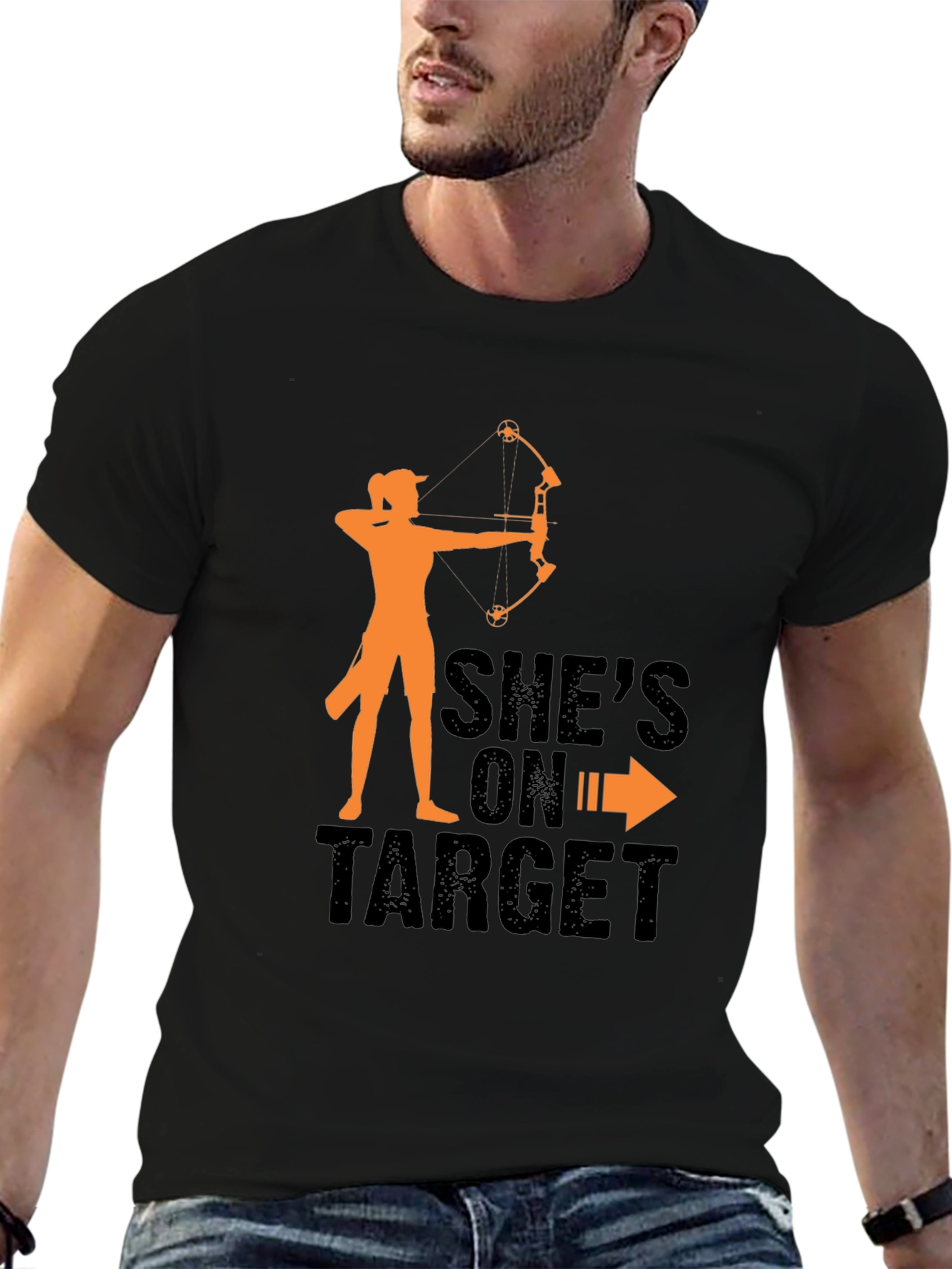 Shes On Target Archery T-Shirt - Black